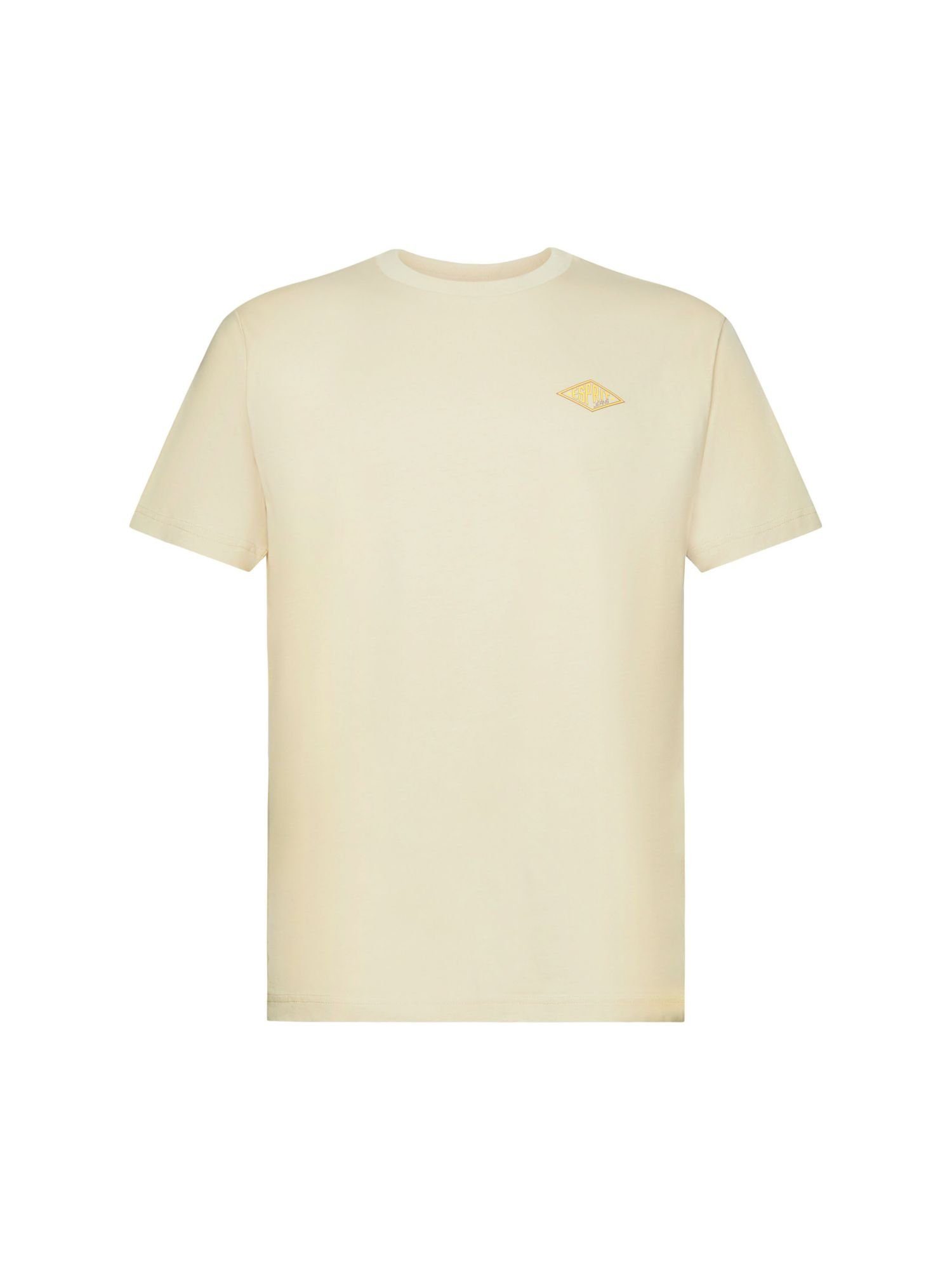 Esprit Langarmshirt Logo-T-Shirt (1-tlg) BEIGE
