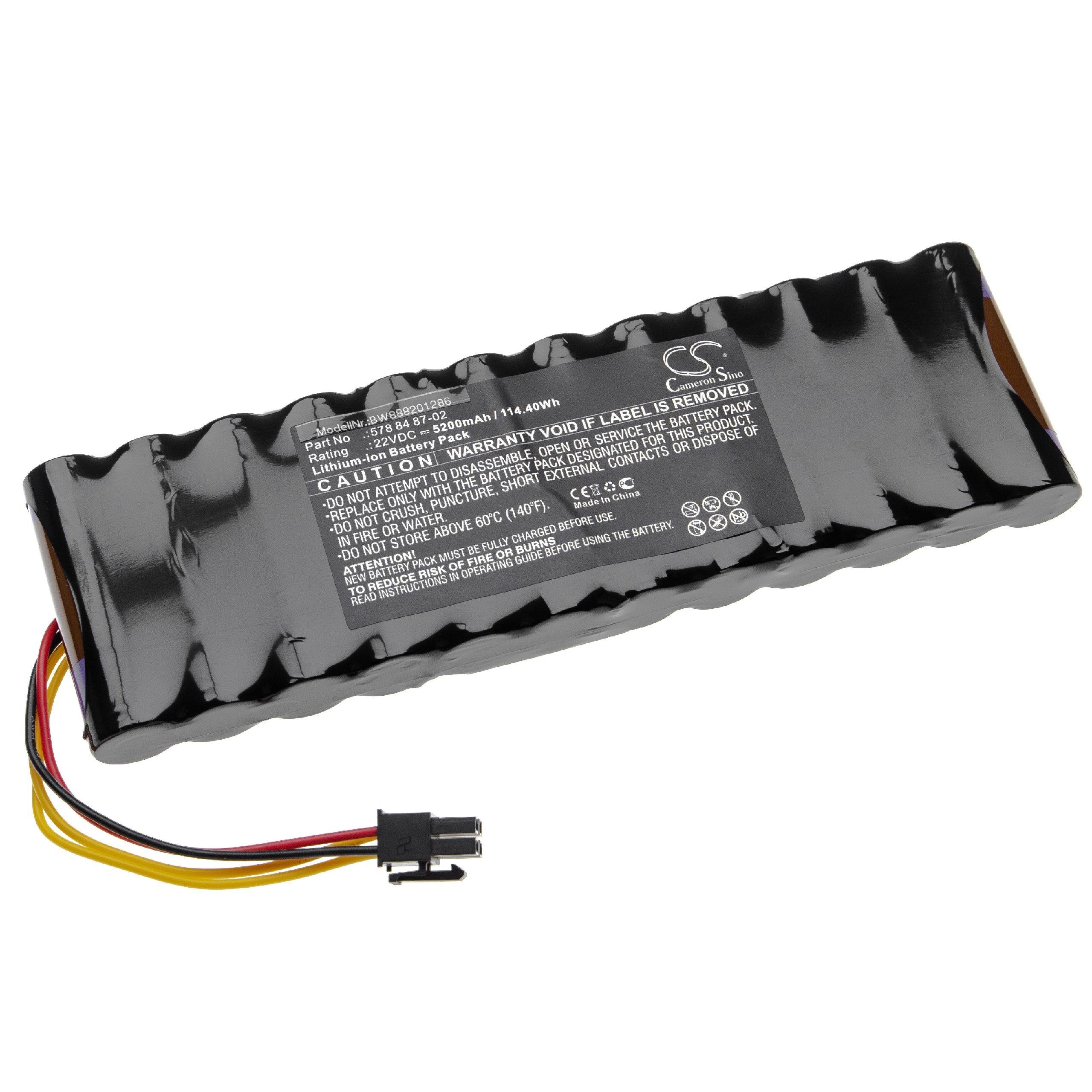 vhbw kompatibel mit Husqvarna Automower 265 ACX Akku Li-Ion 5200 mAh (22,2 V)