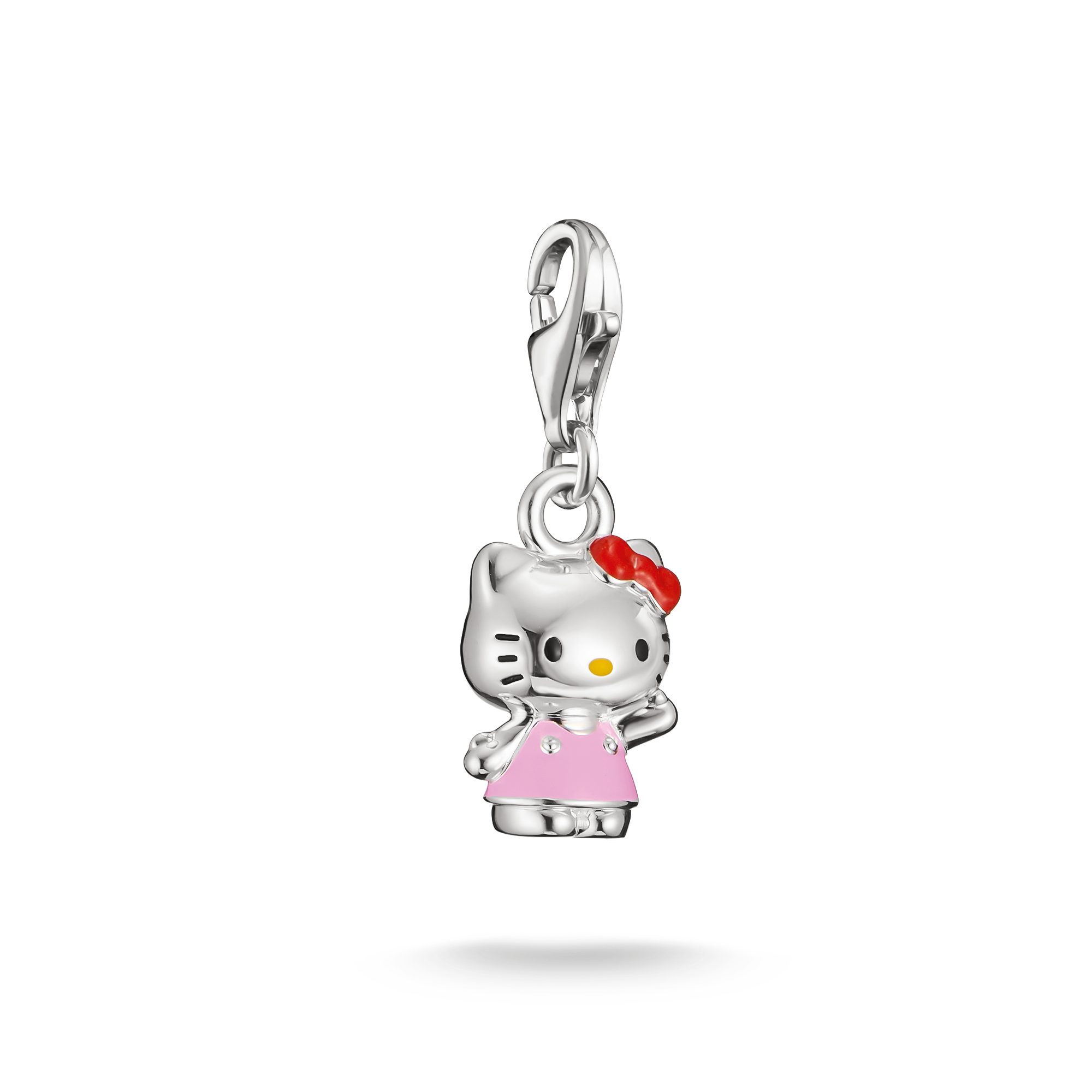 THOMAS SABO Charm-Einhänger THOMAS SABO ♡ Hello Kitty Charm klassisch pink - Original, Emaille