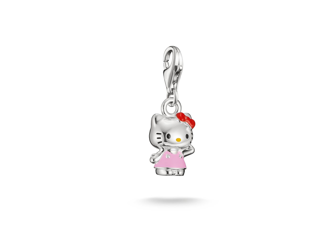 THOMAS SABO Charm-Einhänger THOMAS SABO ♡ Hello Kitty Charm klassisch pink - Original, Emaille