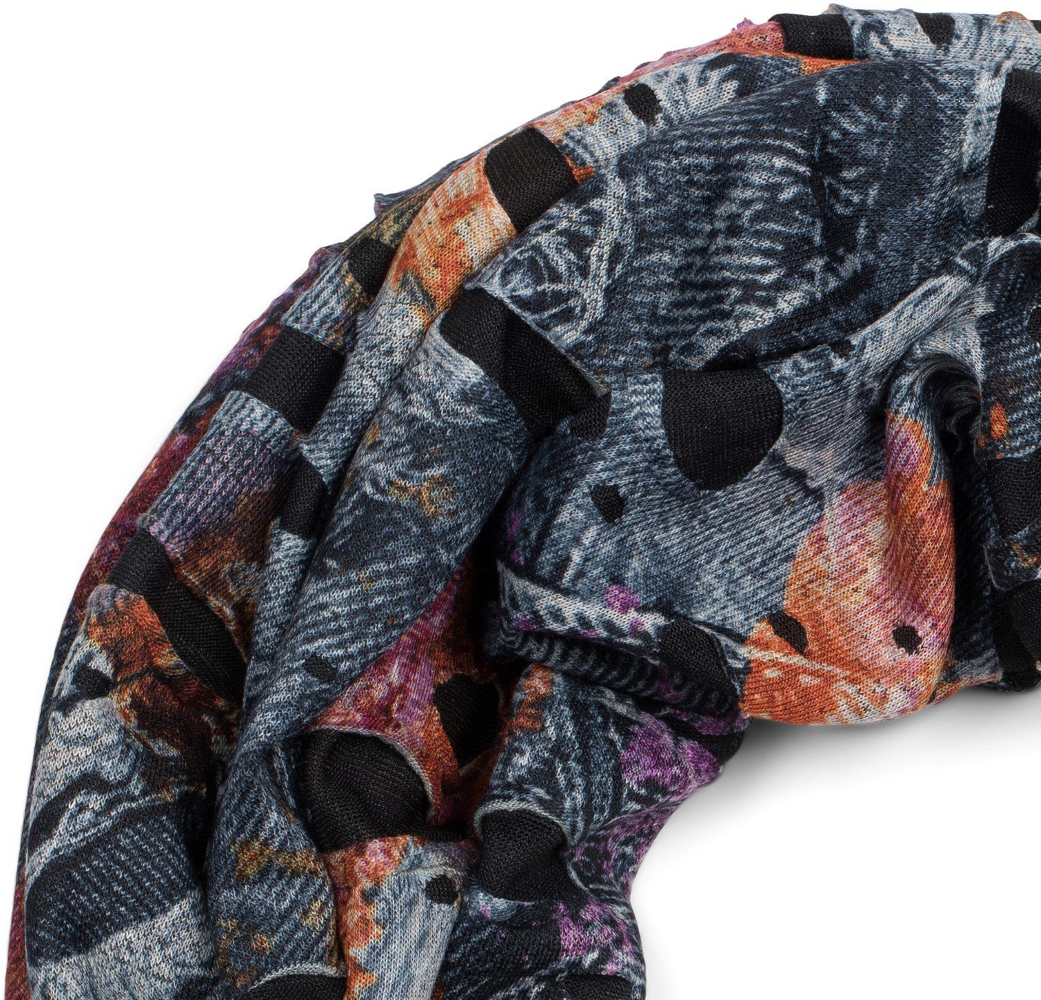 styleBREAKER Loop Loop Schal mit Farbklecksen günstig online kaufen