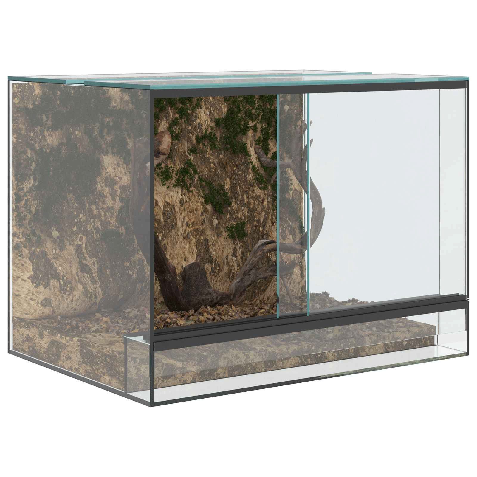 vidaXL Terrarium 40 x 30 x 30 cm Terrarium Reptilien- und Amphibienhabitate Weiß 40x30x
