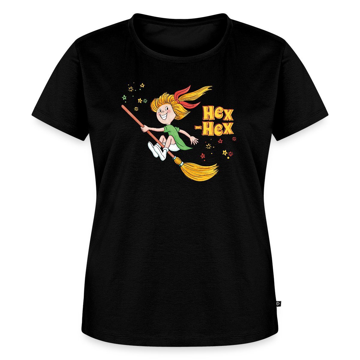 Spreadshirt T-Shirt Bibi Blocksberg Mit Bibi Und Kartoffelbrei Frauen Premium T-Shirt (1-tlg)