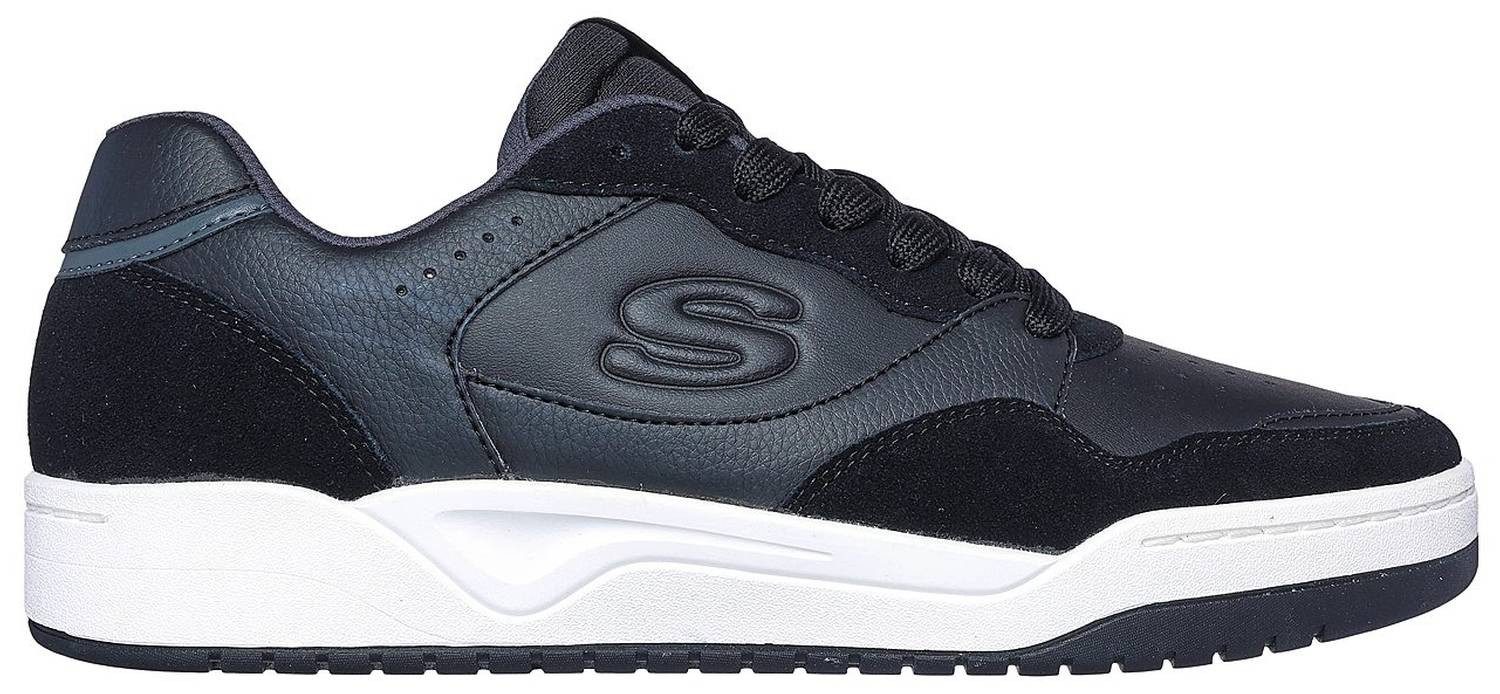 Skechers Skechers Koopa Volley Low Lifestyle Black Knit/ White Sneaker