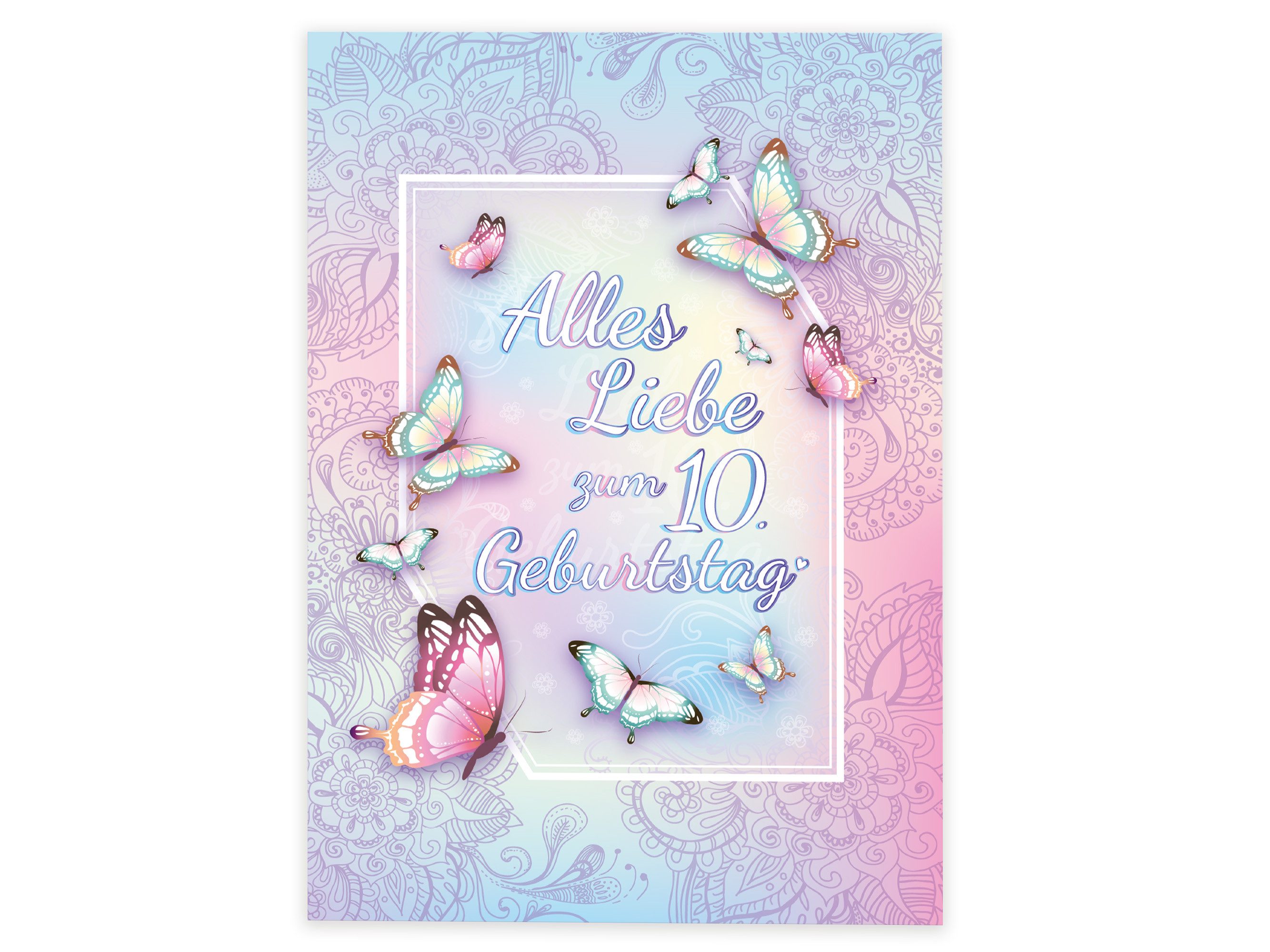LIMONIA Glückwunschkarte Geburtstagskarte Kinder Grusskarte für Geburtstag A4 Klappkarte XXL, Große A4 Geburtstagskarte Schmetterling – Stabil, hochwertig, bunt