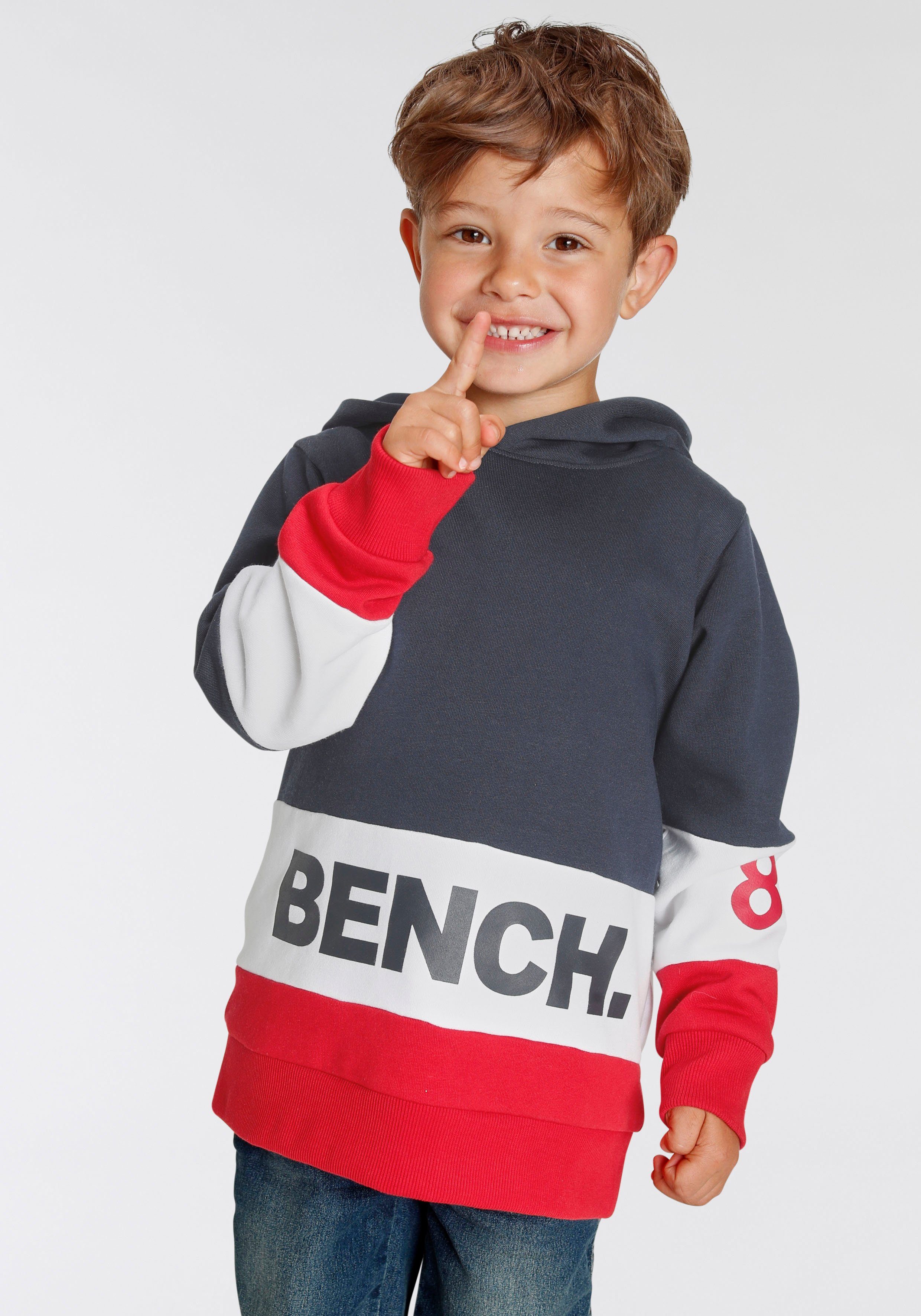 Bench. mit Kapuzensweatshirt Logo-Drucken im Colorblock-Design