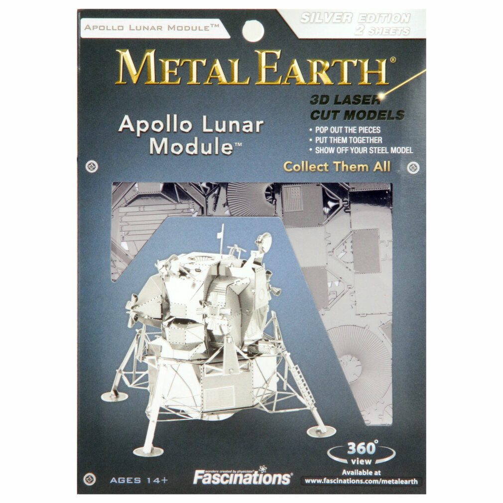 Invento Modellauto Metal Earth Apollo-Mondlandefähre Silber Edition