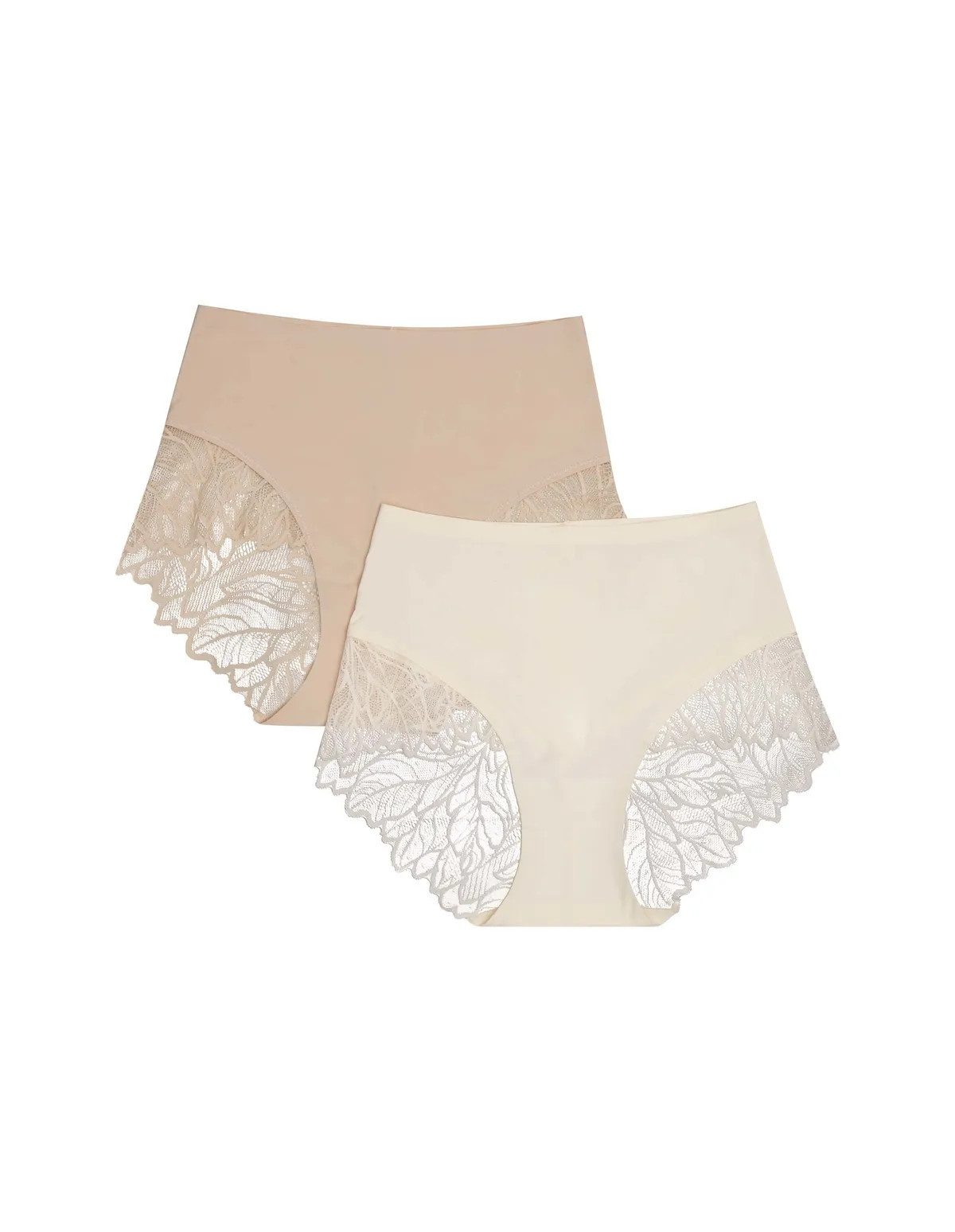 ESOTIQ Taillenslip Taillenslip Pansy im 2er Pack, leichter Shaping Effekt, hohe Leibhöhe (2er-Pack)