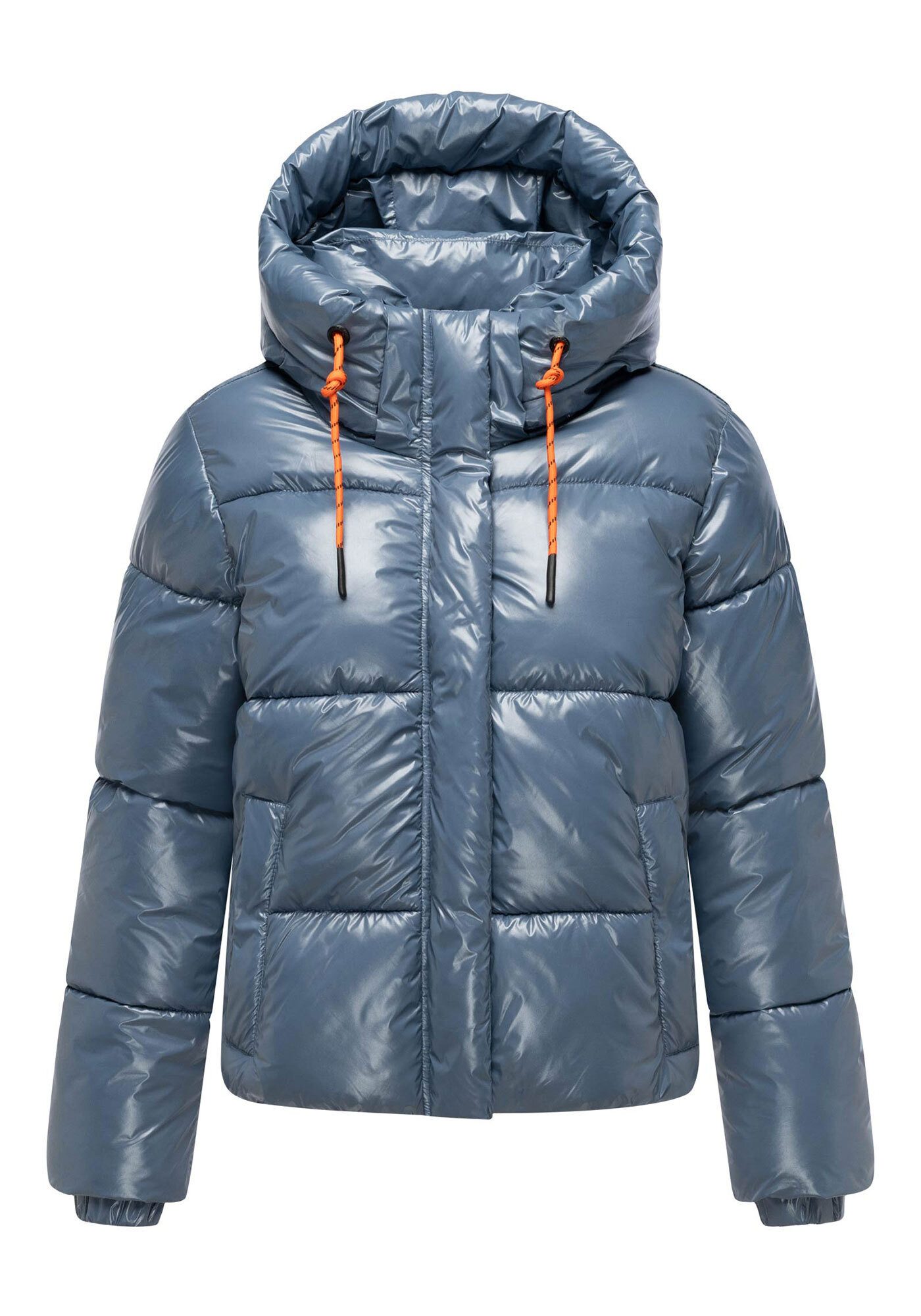 Marikoo Winterjacke Skyraa Leicht glänzendes Obermaterial mit moderner Steppung
