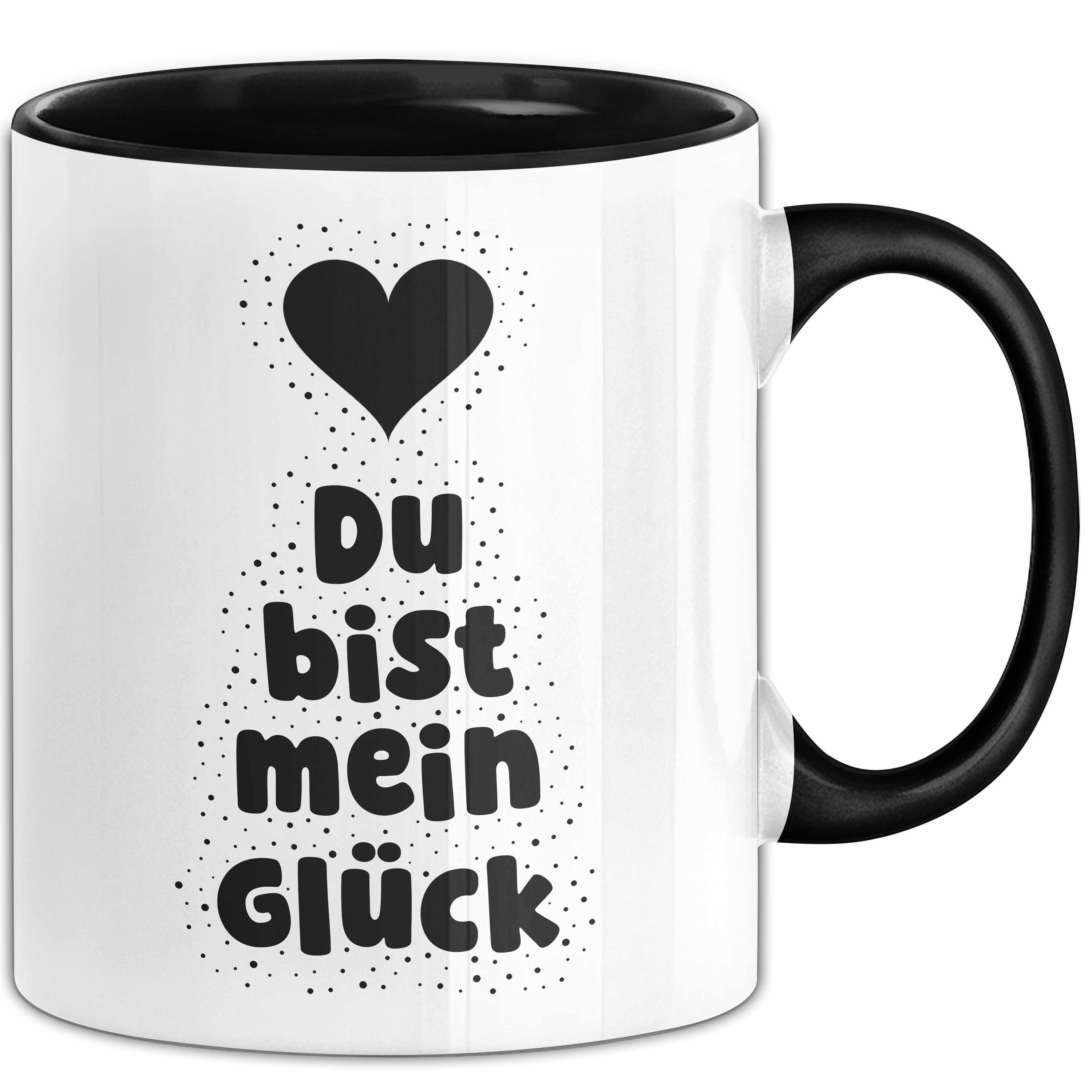 Trendation Tasse Du bist mein Glück Tasse mit Spruch Geschenk Partner, Keramik