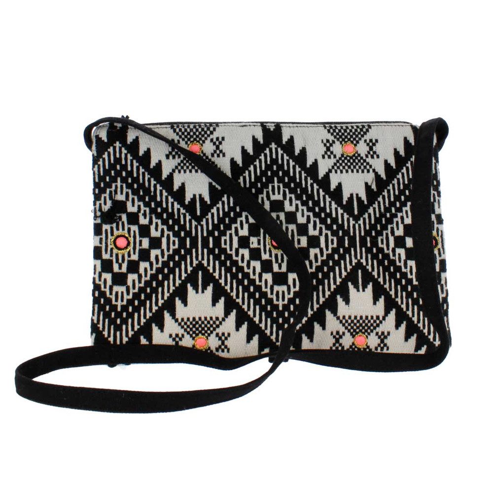 MICA Schulrucksack Umhängetasche - Quaste - pink - ca. 26 x 19 cm