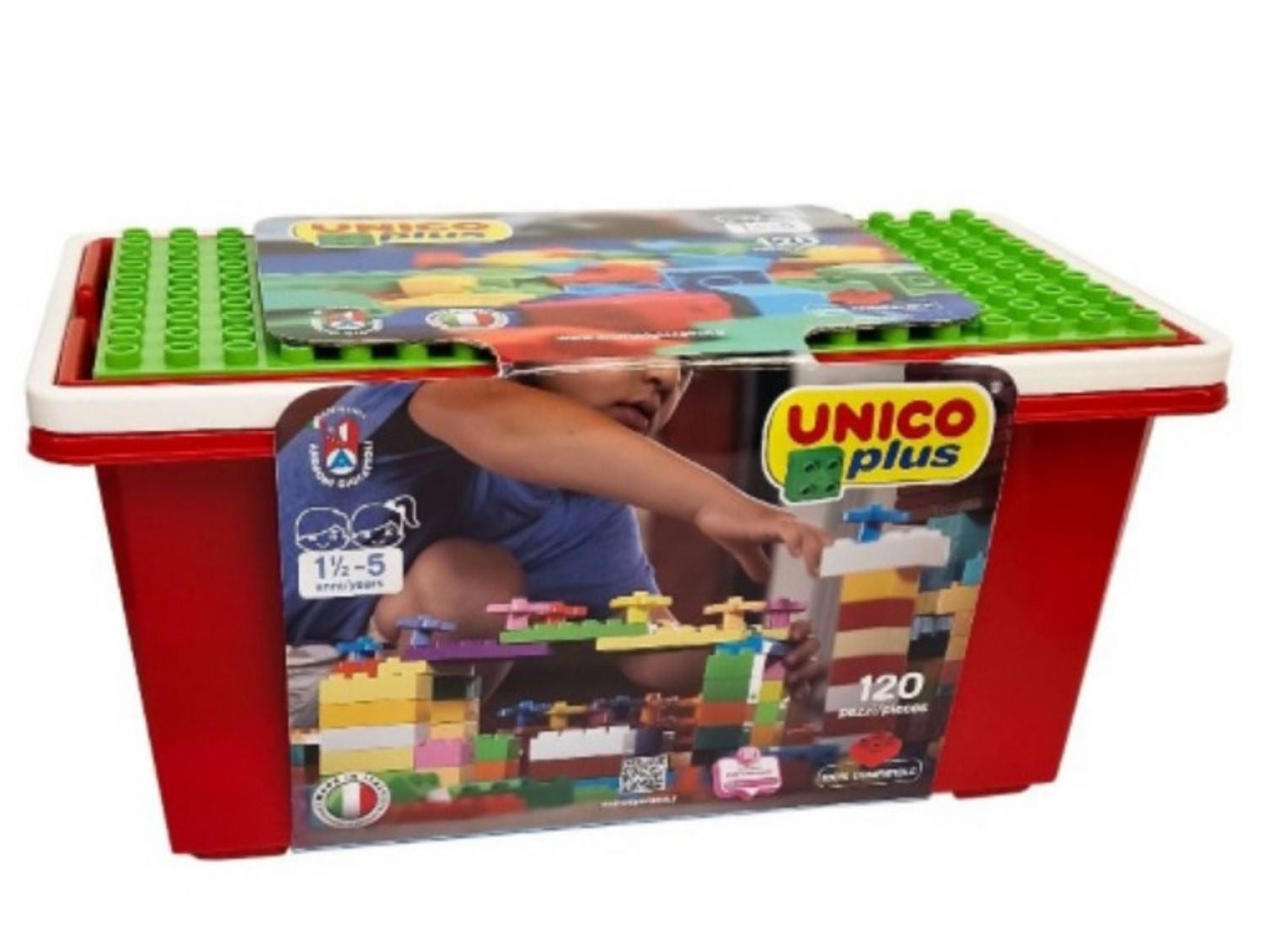 Androni UNICO plus 120 Teile Holzbaukasten