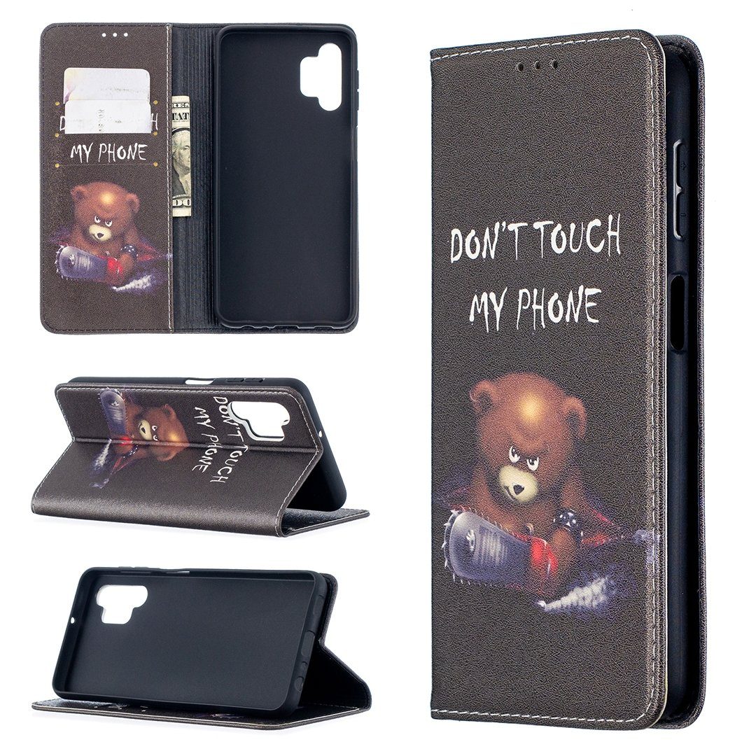 Wigento Handyhülle Für Samsung Galaxy A32 5G A326B Kunstleder Handy Tasche Book Motiv 1 Schutz Hülle Case Cover Etui Neu