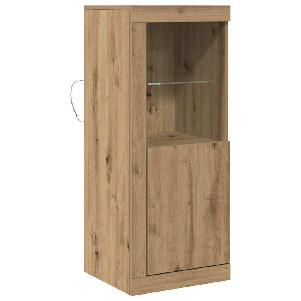 vidaXL Sideboard LED-Sideboard Braun 41 x 37 x 100 cm Holzwerkstoff (1 St)