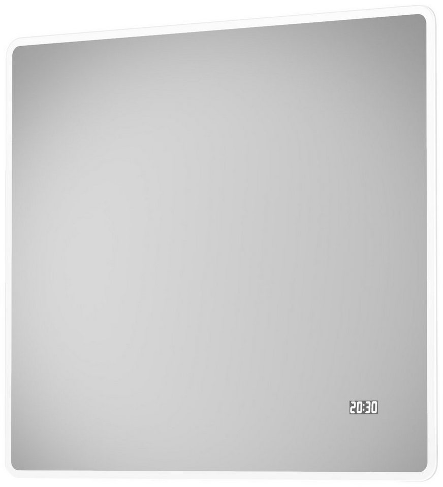 Talos Badspiegel »Sun«, BxH: 80x70 cm, energiesparend, mit Digitaluhr-kaufen