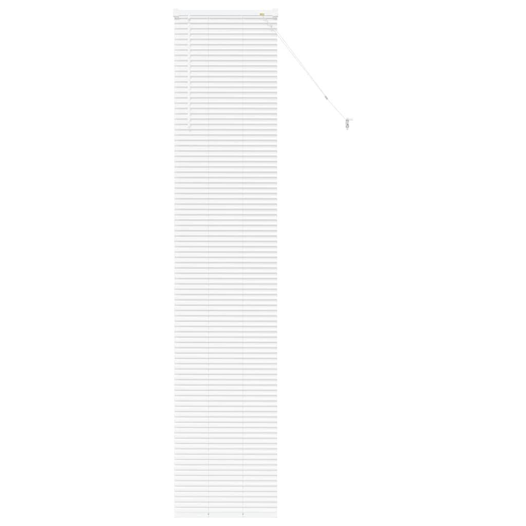 Rollo Fensterjalousie mit Vorhängen Weiß Aluminium, günstig online kaufen