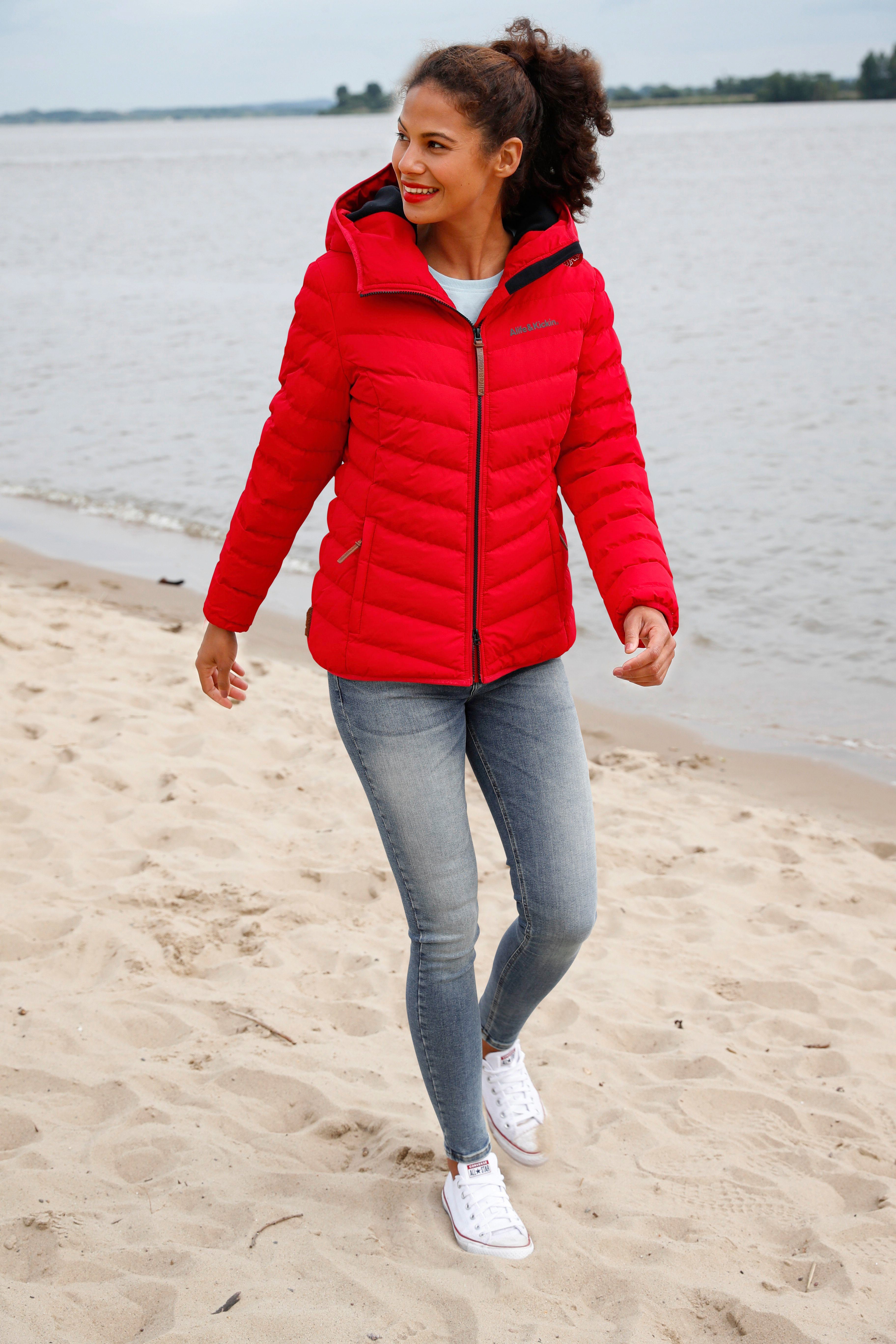 Damen Jacken Alife & Kickin Outdoorjacke JuellaAK sportive Steppjacke mit Kapuze & Reißverschlusstaschen