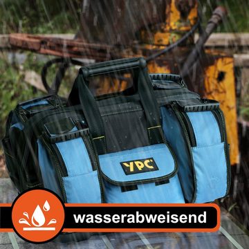 YPC Umhängetasche "Craftsman" Werkzeugtasche XXL, 42x30x25cm, 40 Liter, Verstärkte Nähte, Schultergurt mit Polster, Kunststoff-Handgriff