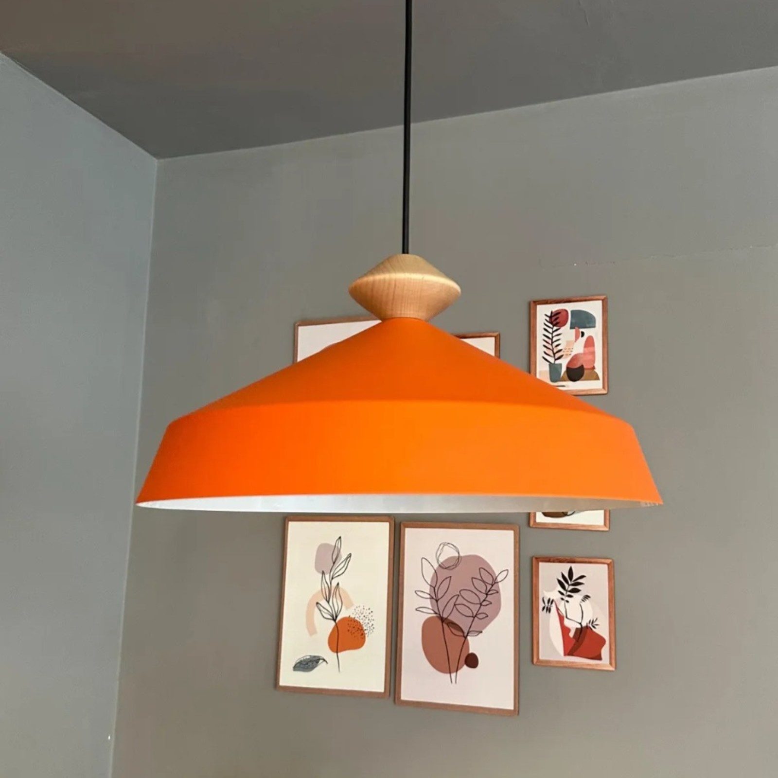 Bamyum Pendelleuchte Lema Metall Ø37.5 cm, Innen, E27, Vintage Lampe, ohne Leuchtmittel