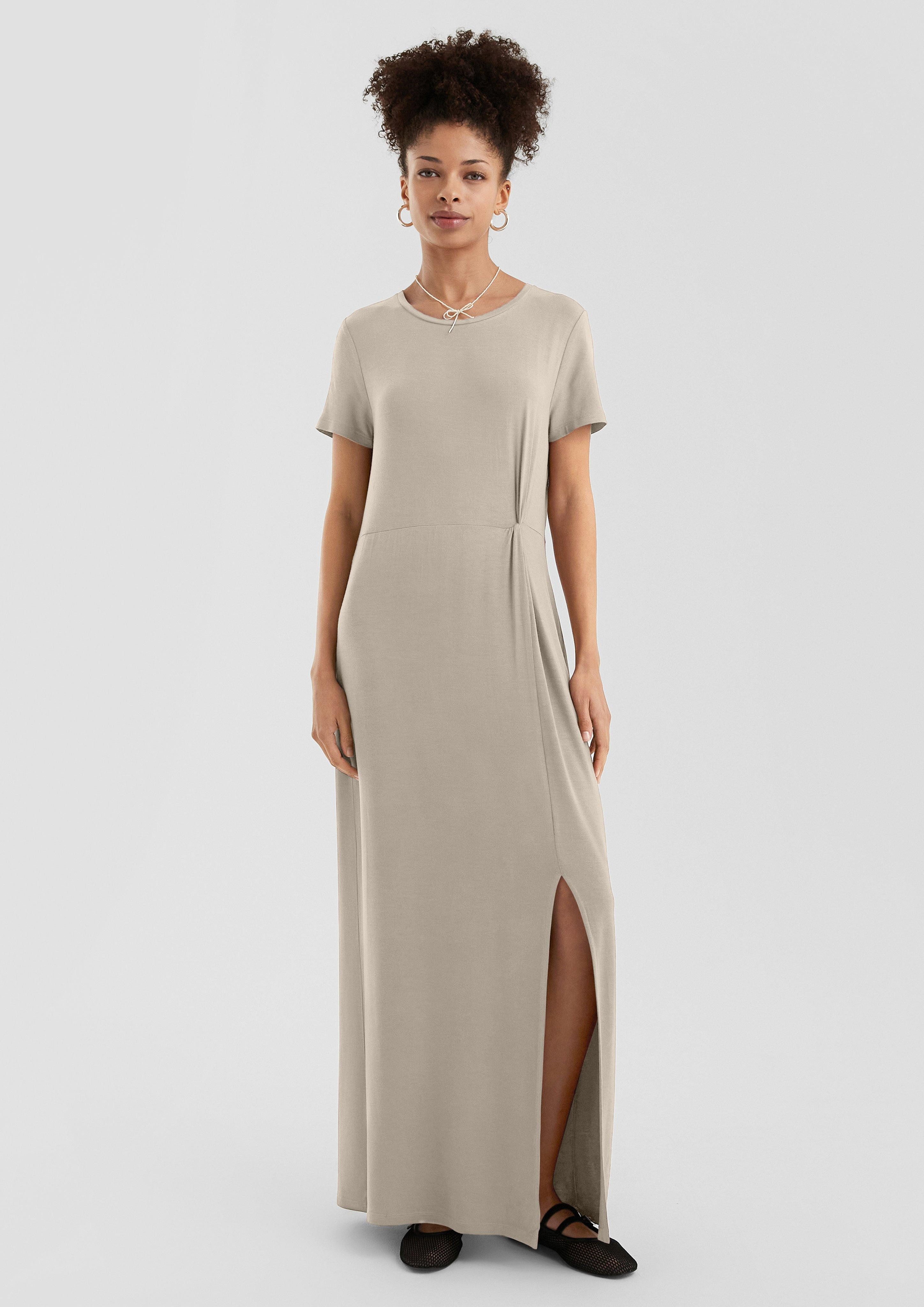 QS Maxikleid Jerseykleid aus Viskosmix günstig online kaufen