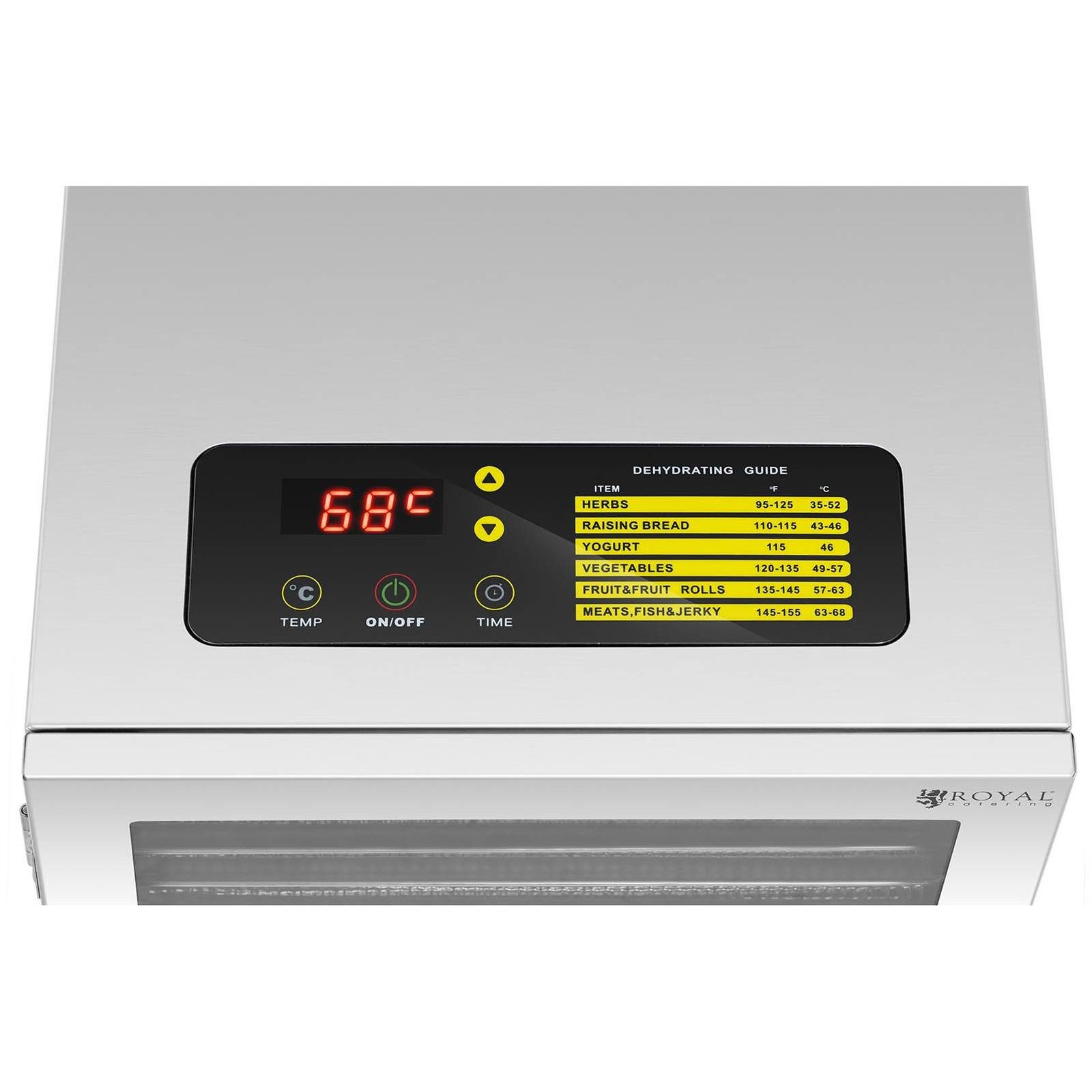 Royal Catering Dörrautomat Dörrgerät Obsttrockner Dörrapparat Dehydrator Obst 800 W 12 Etagen 800 W