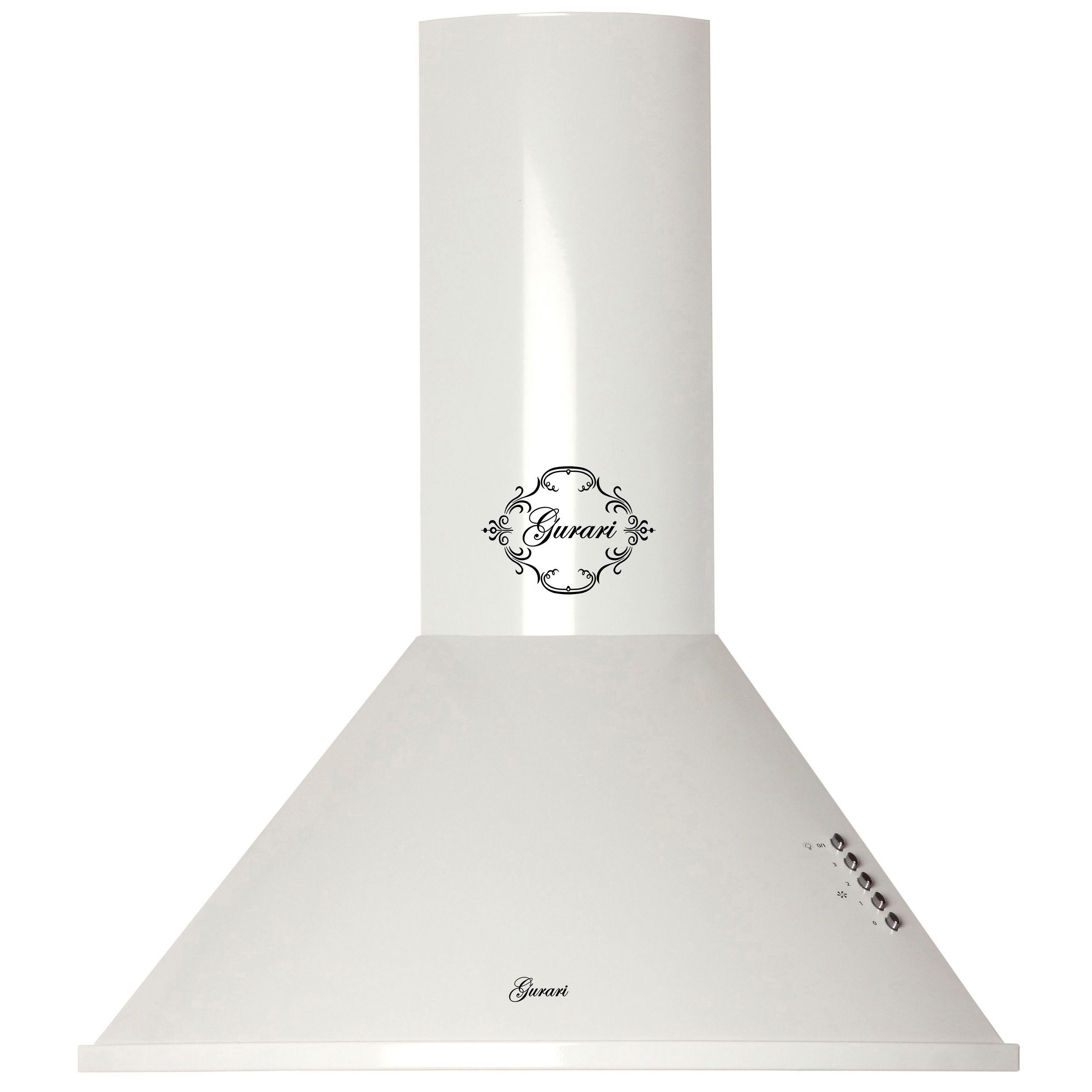 GURARI Wandhaube GCH C 046 WH 6.. GCH C 046 WH 6.., Dunstabzugshaube 60 cm/Abzugshaube/ Weiß/ Saugstark 1000m³/h