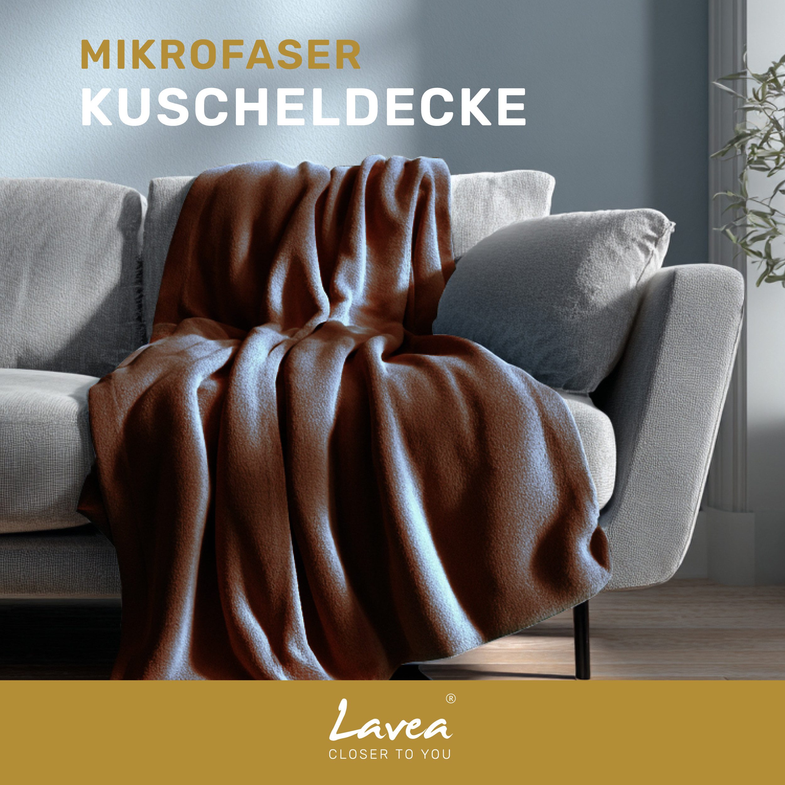 Wohndecke Kuscheldecke, Fleecedecke, Wolldecke flauschig und weich, Lavea, günstig online kaufen