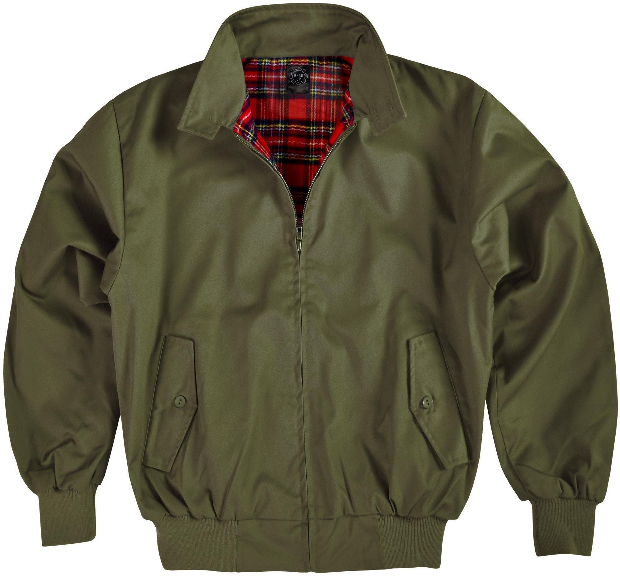 normani Blouson Harrington Jacke Gefütterte Winterjacke mit Karomuster Blou günstig online kaufen