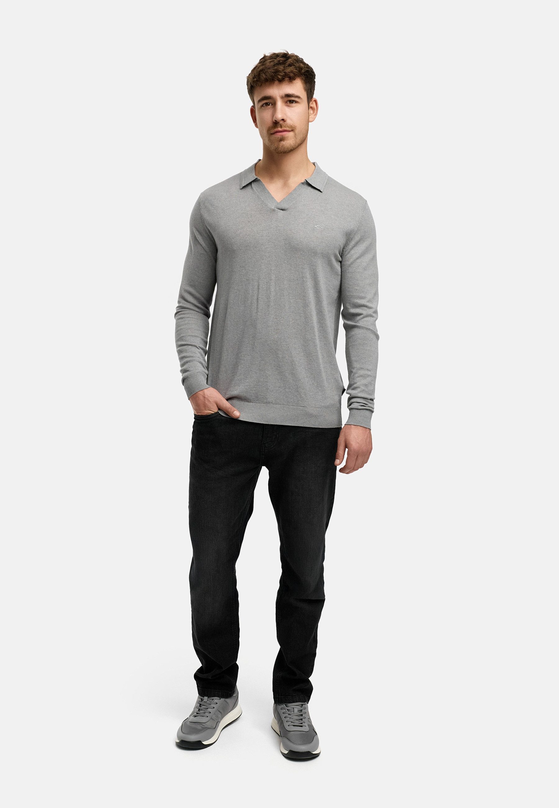Indicode Strickpullover Herren INHagen Pullover Herrenpullover Leichter Feinstrick-Pullover mit Polokragen