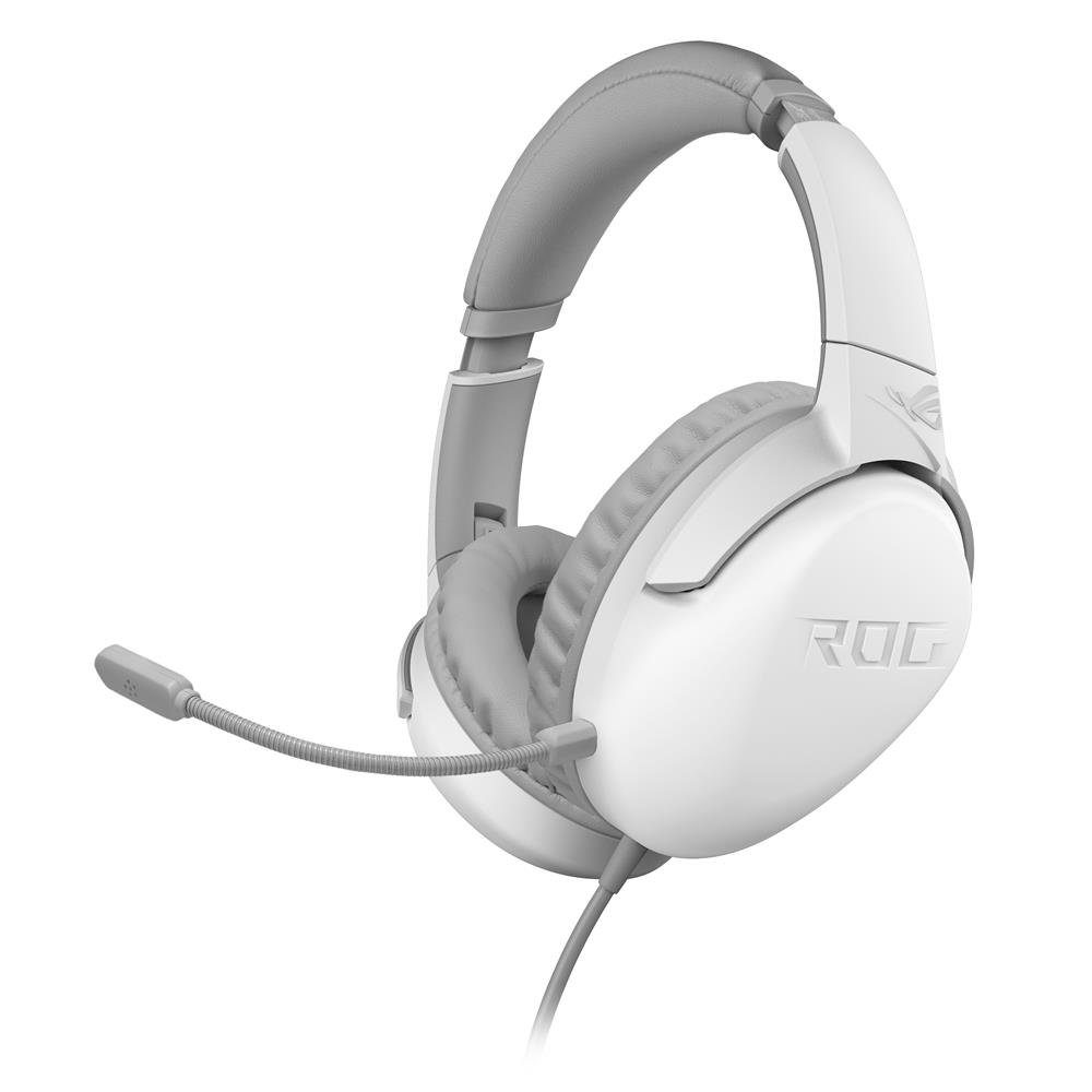 Asus ROG Strix Go Core Gaming-Headset (kabelgebunden, 3,5mm-Klinkenstecker, White Moonlight Weiß) leicht
