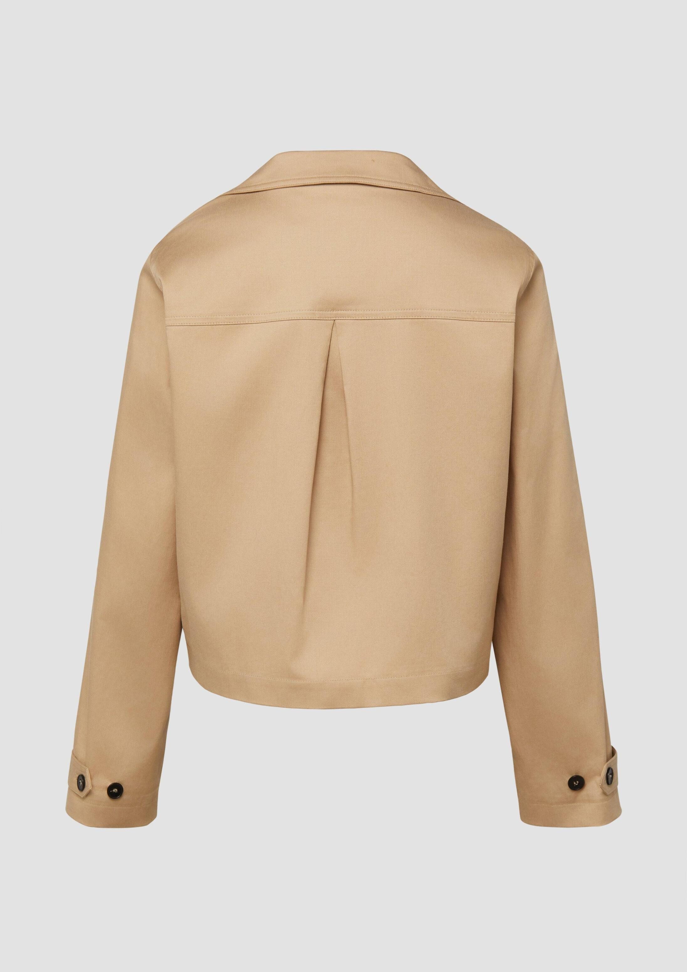 s.Oliver Funktionsjacke Indoor-Blazer Kurzer Trench aus Baumwolle