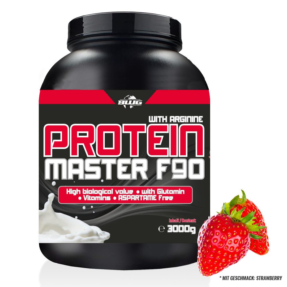 BWG BWG Protein Master F90+ Arginin Strawberry Deluxe 3000g Made in German pur