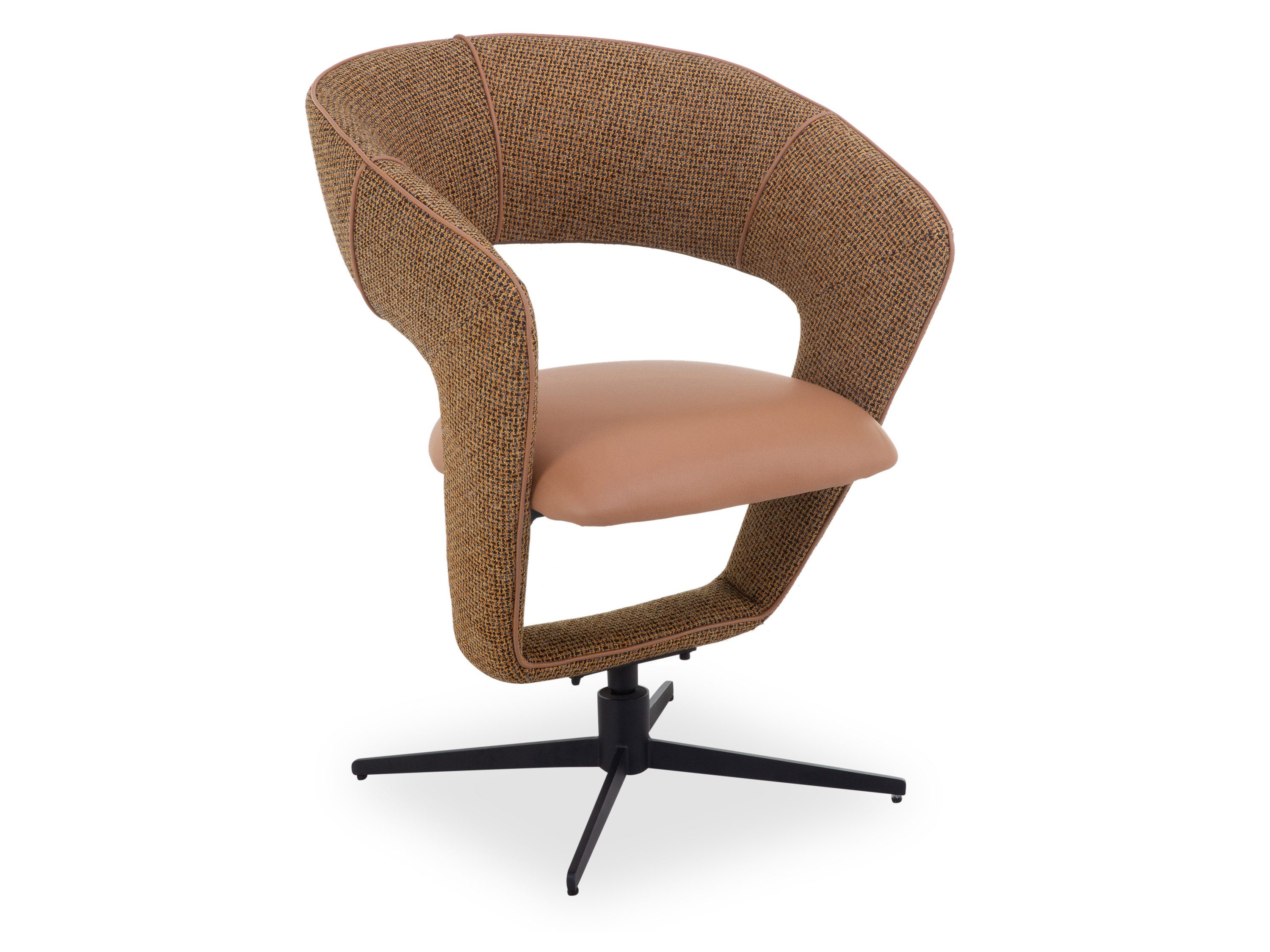 HARPER Esszimmerstuhl Polsterstuhl HARPER HERMANUS LBH 61x63x85 cm braun Esszimmerstuhl