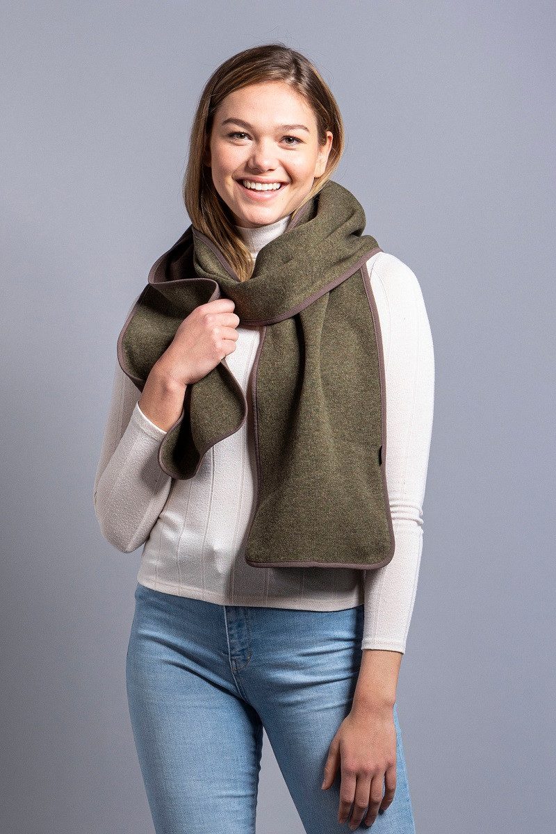 TATONKA® Strickschal Lakho Scarf bark grün 25x200cm - 1 Stück