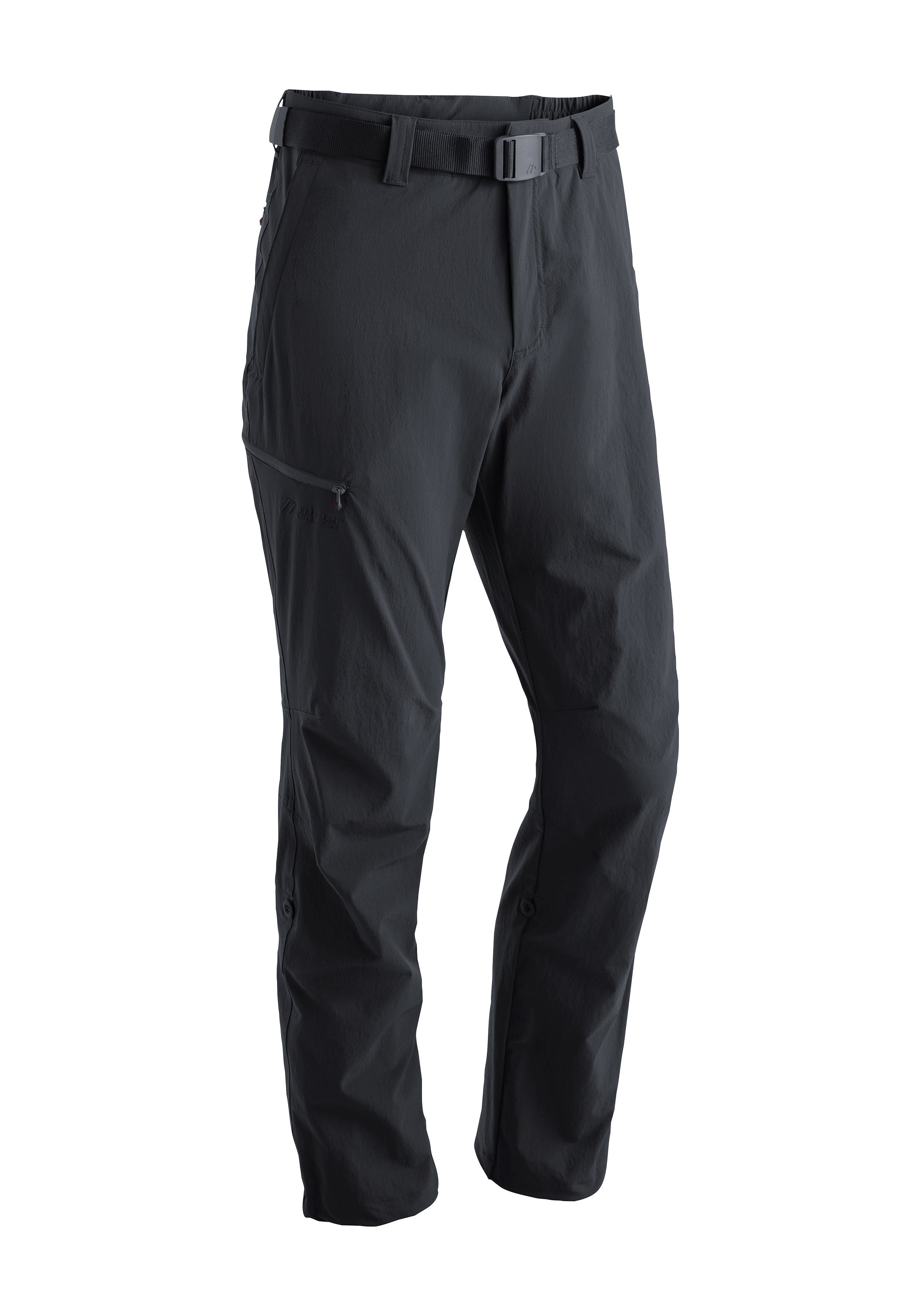 Maier Sports Funktionshose Nil Herren Wanderhose, atmungsaktive Outdoor-Hose mit Roll up Funktion schwarz