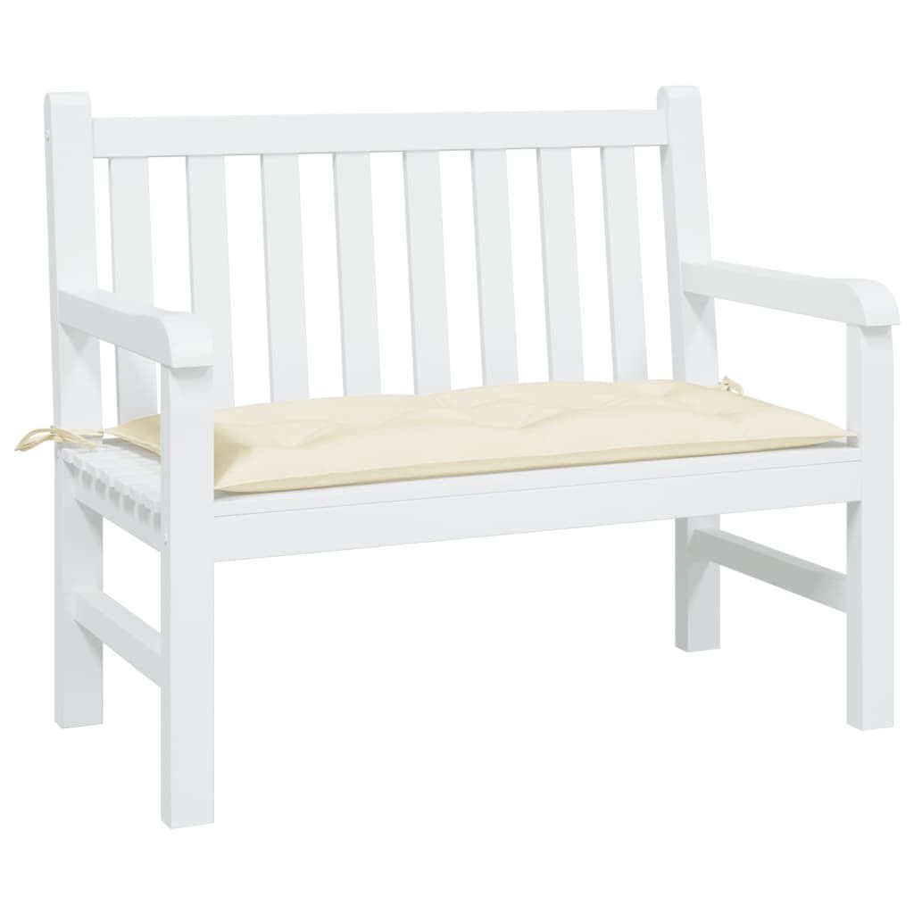 vidaXL Sitzauflage Gartenbank-Auflage Cremeweiß 110x50x7 cm günstig online kaufen