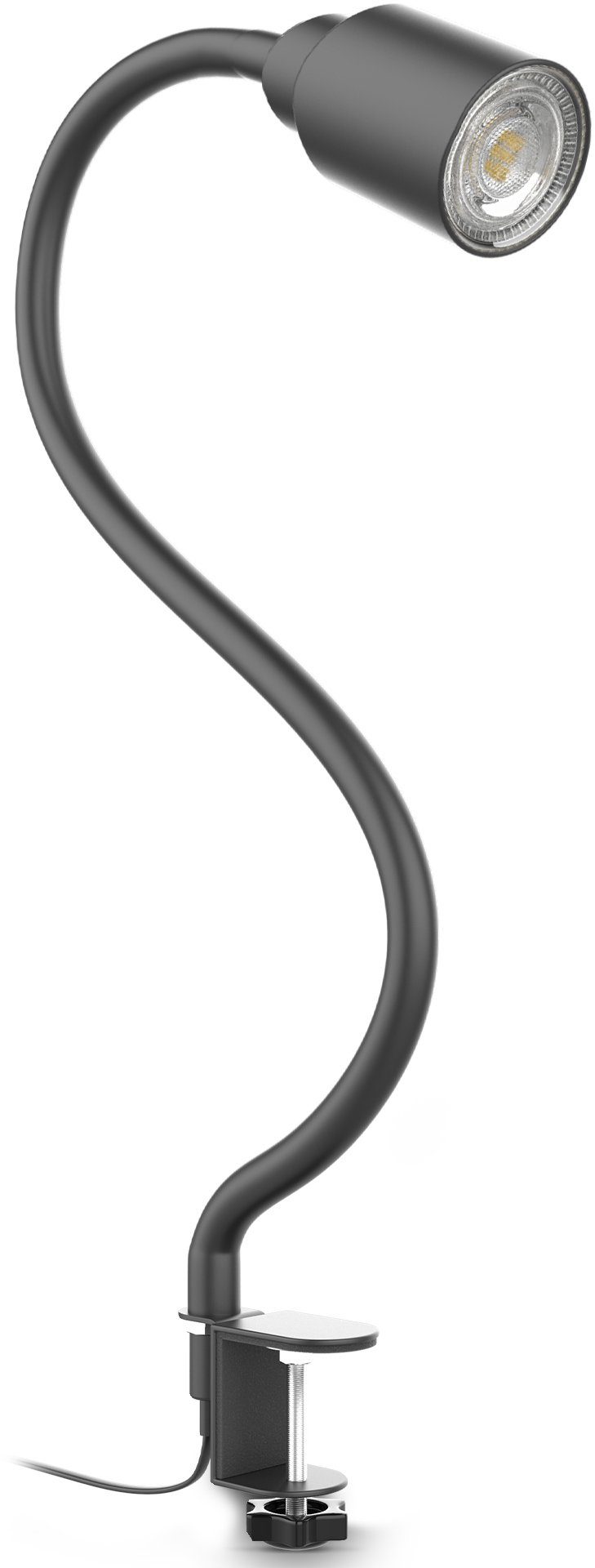 B.K.Licht Tischleuchte, LED wechselbar, Klemmleuchte, warmweiß, flexibler S günstig online kaufen