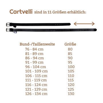 Cartvelli Ledergürtel Ledergürtel Herren Carbon Made in Germany mit Geschenkbox (3 Farben) klassisch edles Design mit wunderbarer Schließe