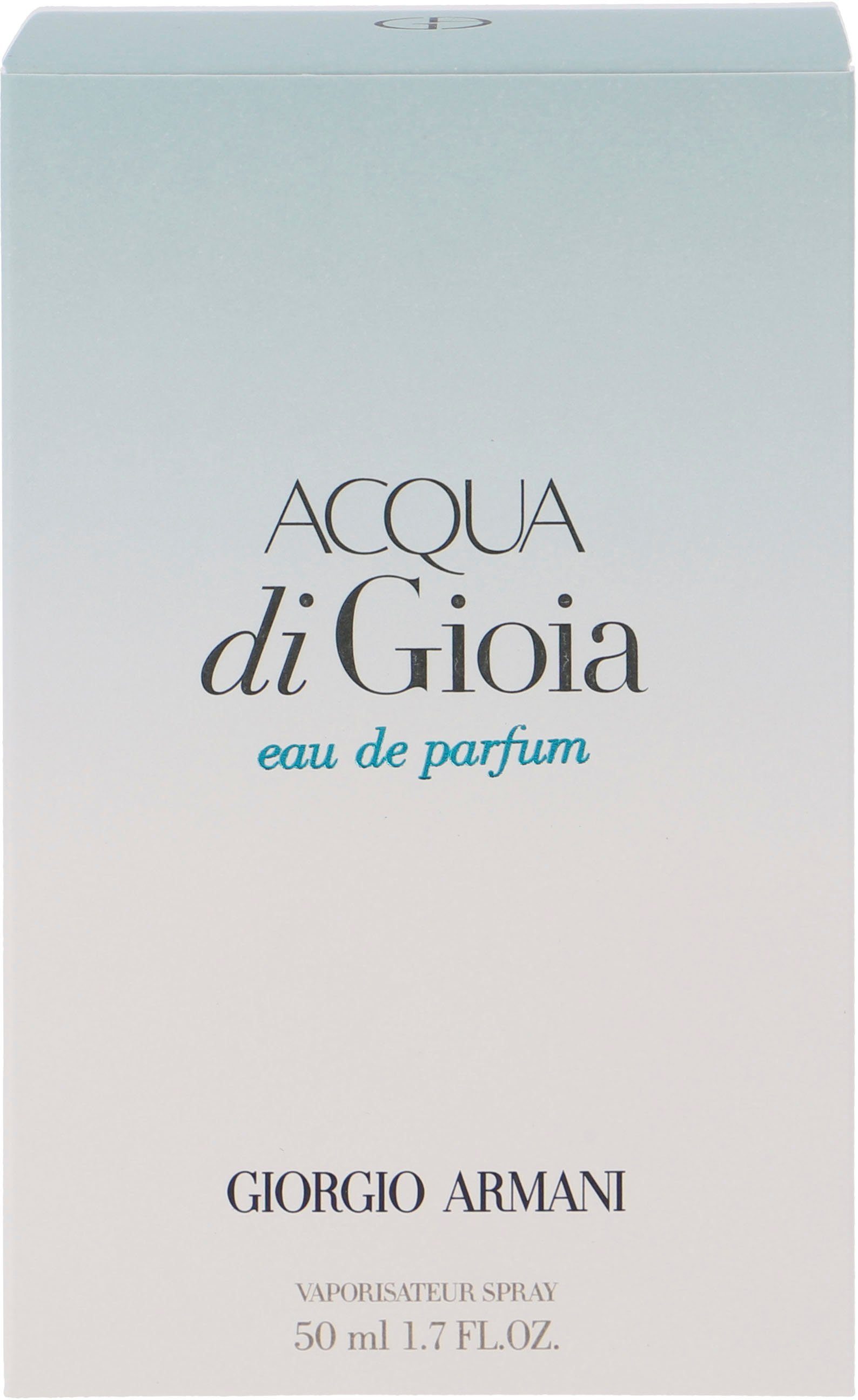 Giorgio Armani Eau de Parfum ACQUA DI GIOIA, EDP mit intensiver Duftrichtung