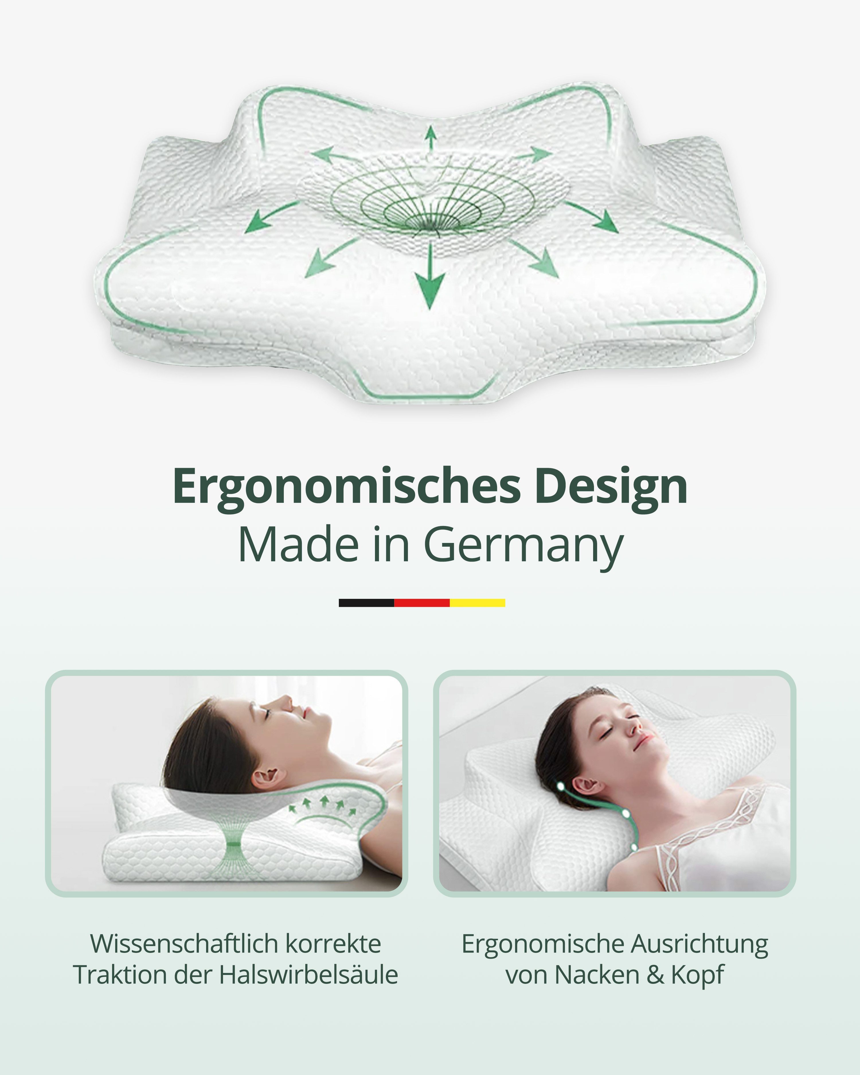ANUK Schlafkissen ANUK® Ergonomisches Kissen- Memory Foam Kissen- mit extra günstig online kaufen