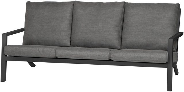 SIENA GARDEN Loungesofa Belia, 3-Sitzer, Alu-Gestell, inkl. Auflagen, ice-grey/stone-grey