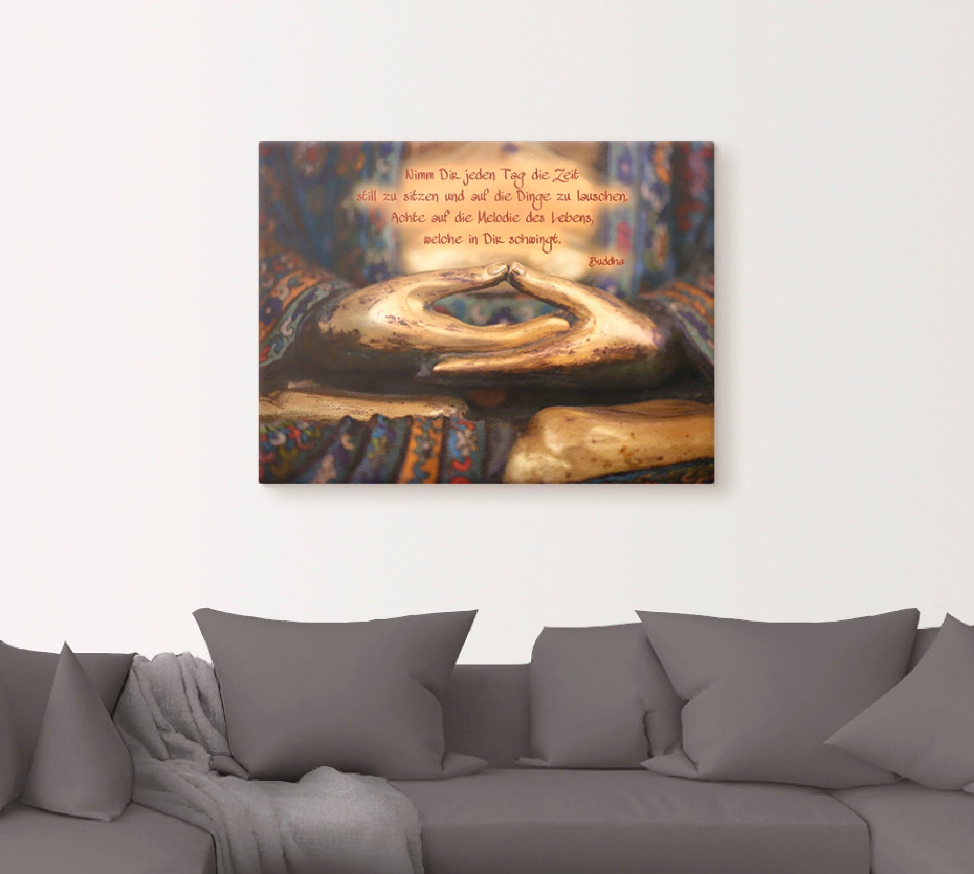 Artland Wandbild Weisheit, Religion (1 St), als Leinwandbild, Poster in verschied. Größen