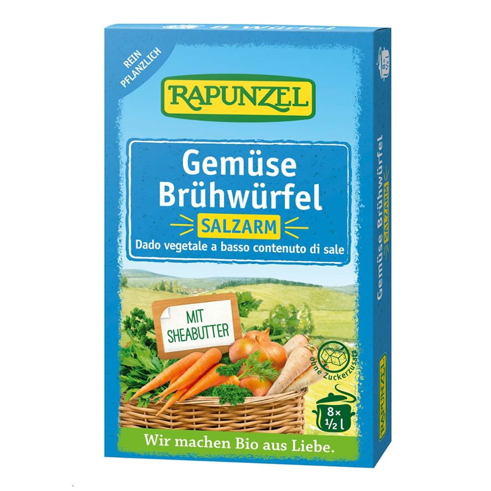 Rapunzel Brühe Gemüsebrühe - 8 Würfel salzarm
