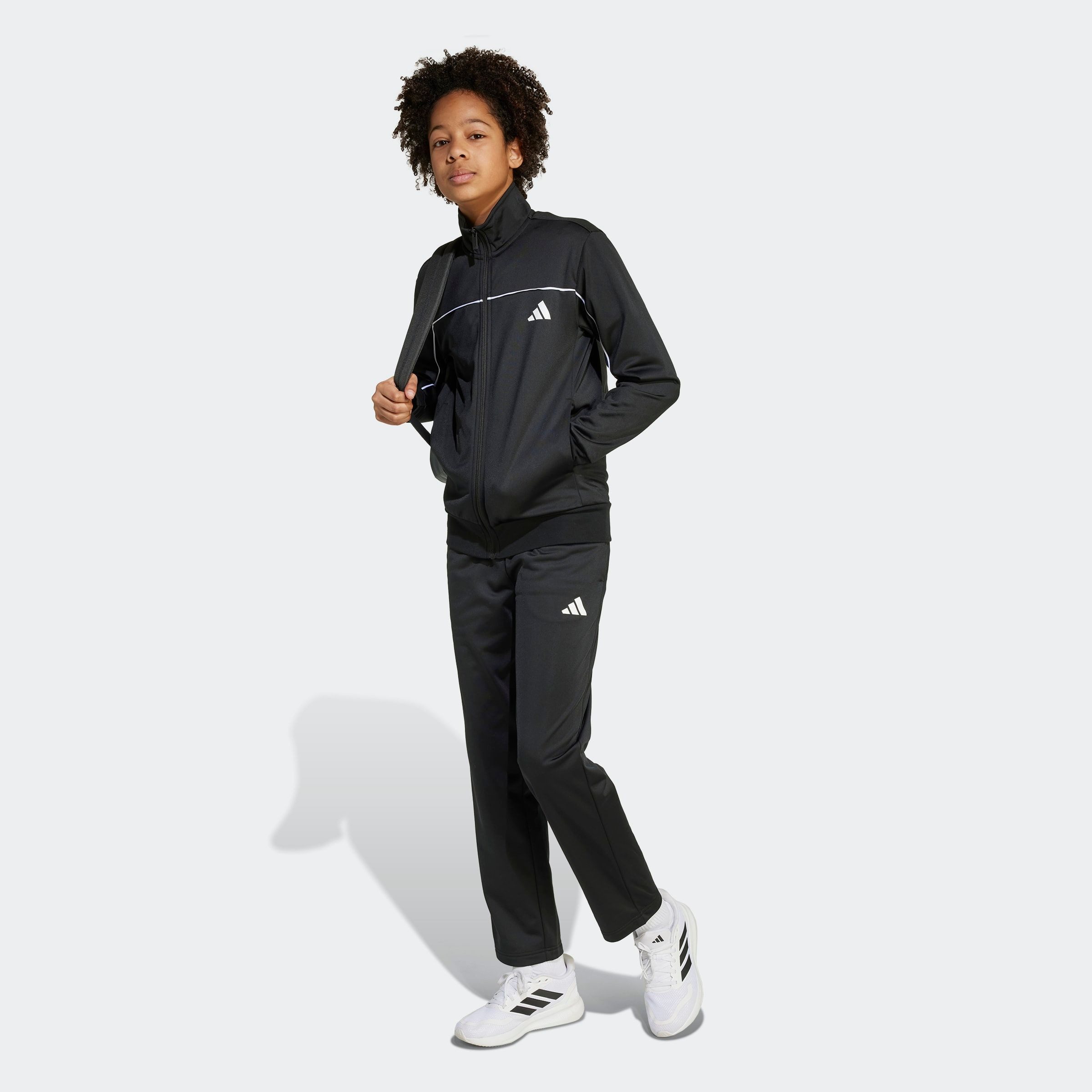 adidas Sportswear Trainingsanzug J CP TR TS (2-tlg), für Kinder und Teens, zweiteiliges Set, mit Stehkragen
