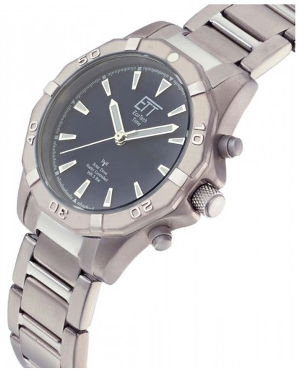 MASTER TIME Funkuhr Damenuhr Solar- und Funkuhr - Eco Tech Time Modell: ELT-11357-23M