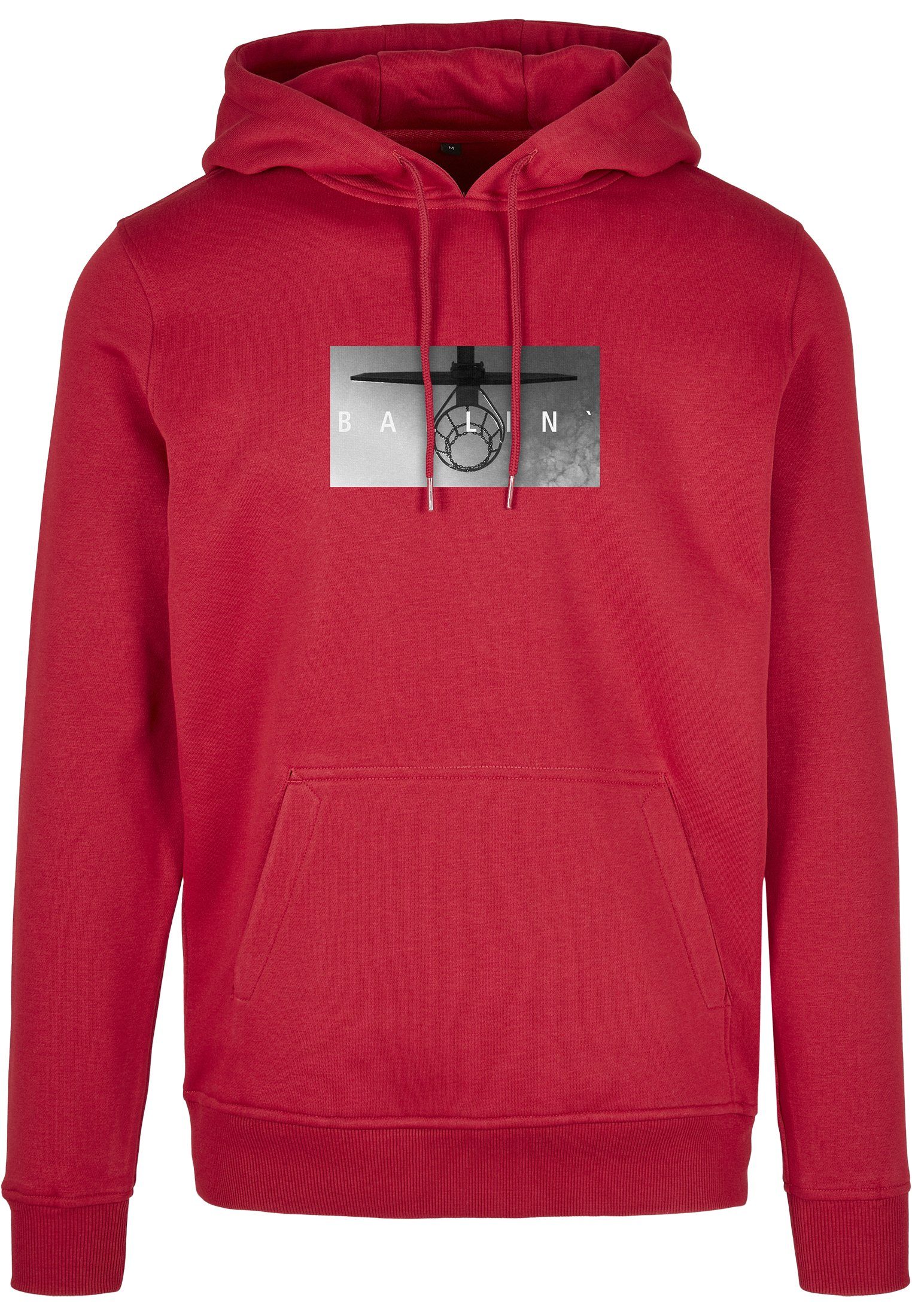 MisterTee Sweater Herren Ballin Hoody (1-tlg) ruby