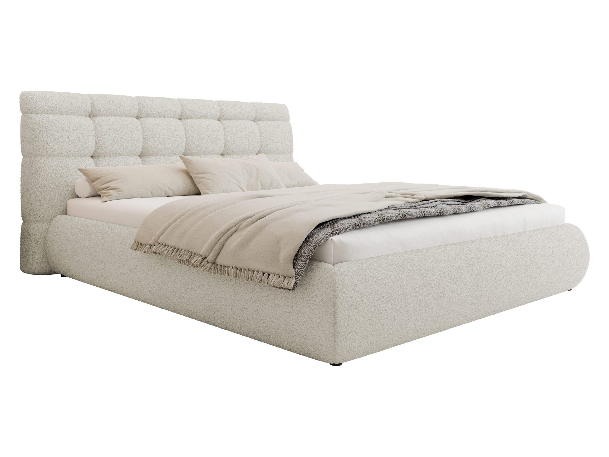 MIRJAN24 Polsterbett Zinot 160 8801 (mit Bettkasten), 160x200 cm, Boucle