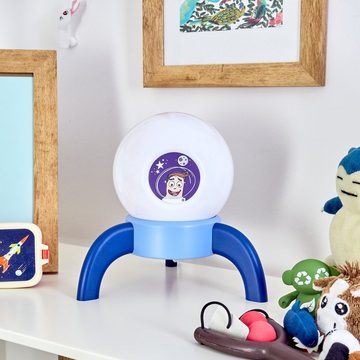 hofstein Tischleuchte »Fontanaccia« bunte Tischleuchte aus Kunststoff für das Kinderzimmer, 3000 Kelvin, Ø14cm, 640 Lumen, Astronaut als Nachttischlampe mit An-/Ausschalter