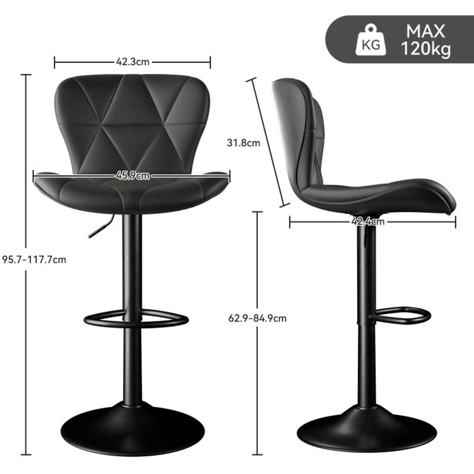 HawthyHome Barhocker Barstuhl, Höhenverstellbar mit Rückenlehne, 360° Drehb günstig online kaufen