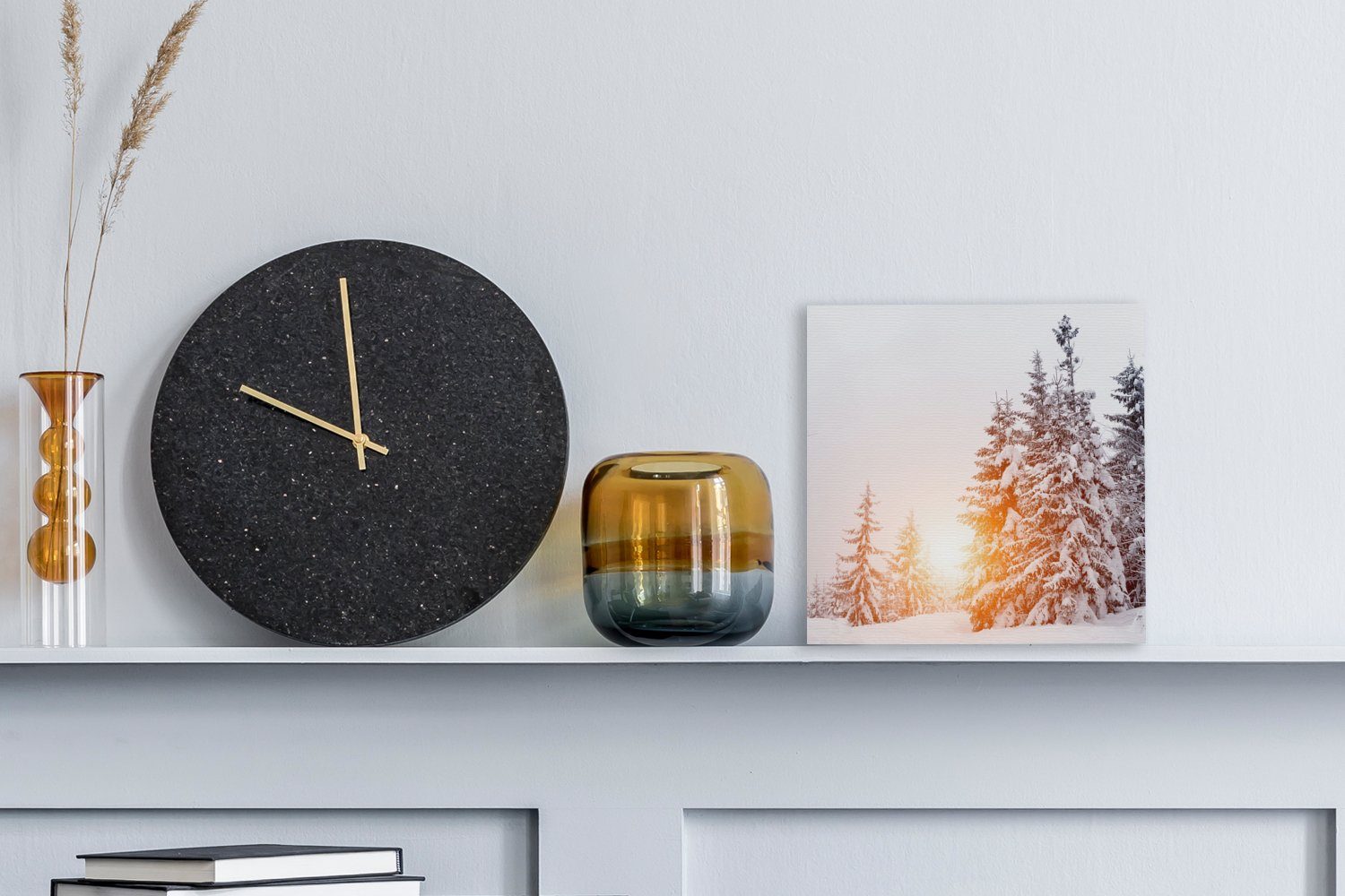 OneMillionCanvasses® Leinwandbild Sonne - Bäume - Schnee, Fotodruck (1 St), günstig online kaufen